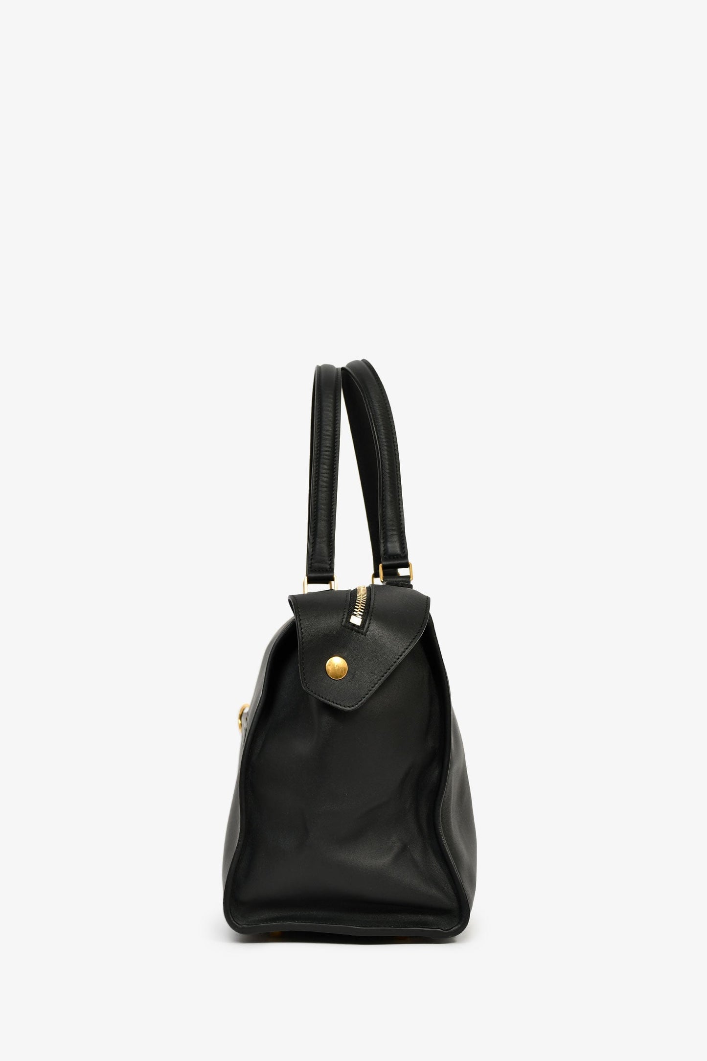 Celine Black Leather Medium Ring Bag