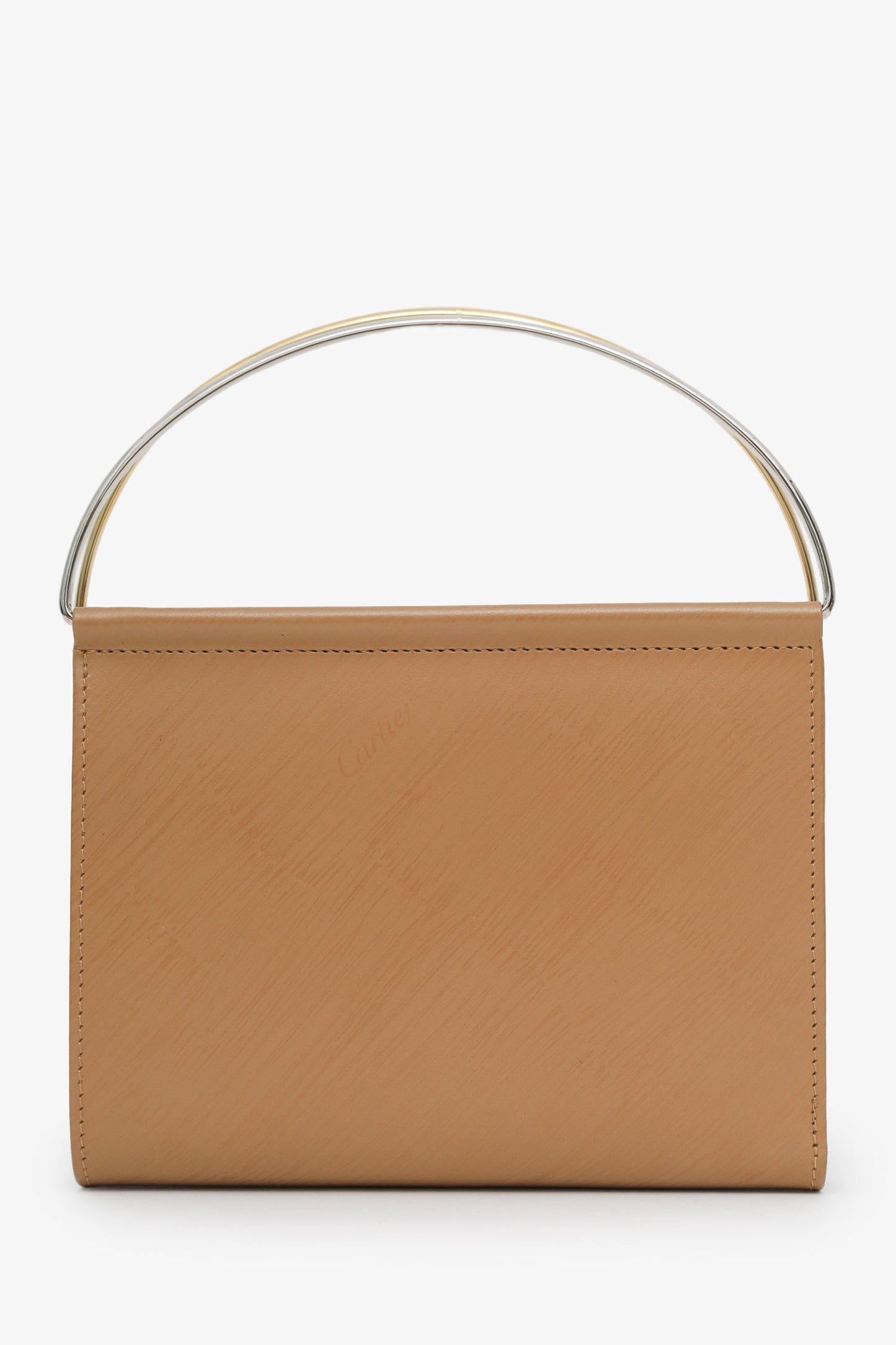 Cartier Beige Smooth Calfskin Leather Trinity Mini Wallet Clutch Bag