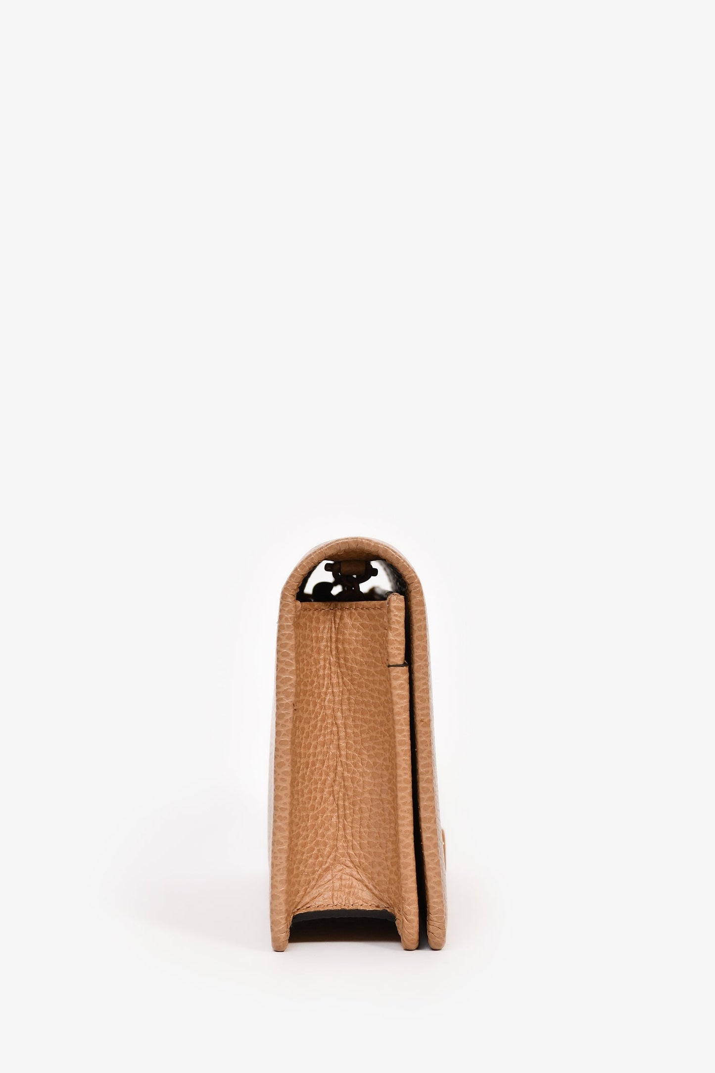 Gucci Beige Leather GG Wallet On Chain