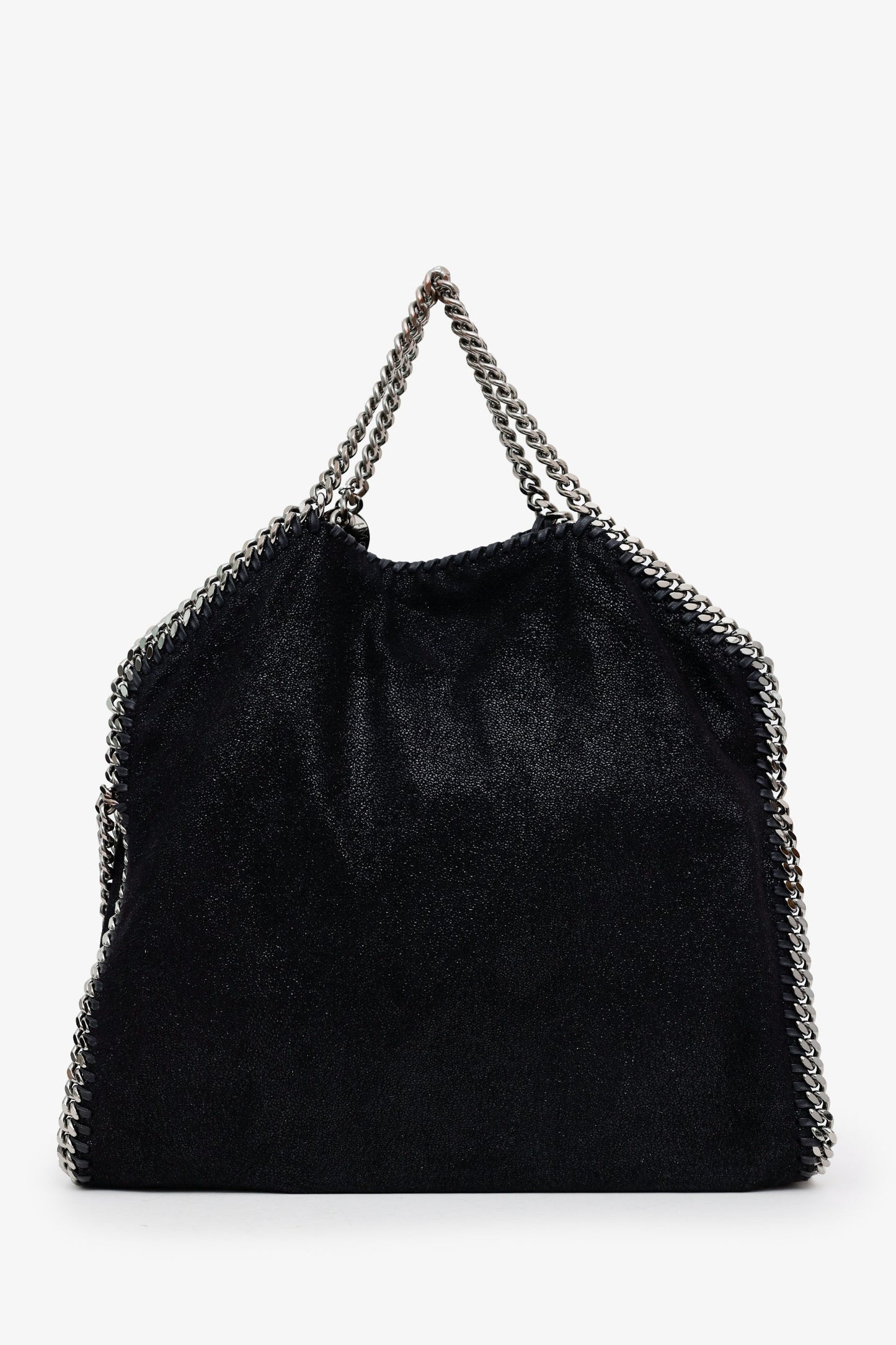 Stella McCartney Black Faux Suede Falabella Tote Bag