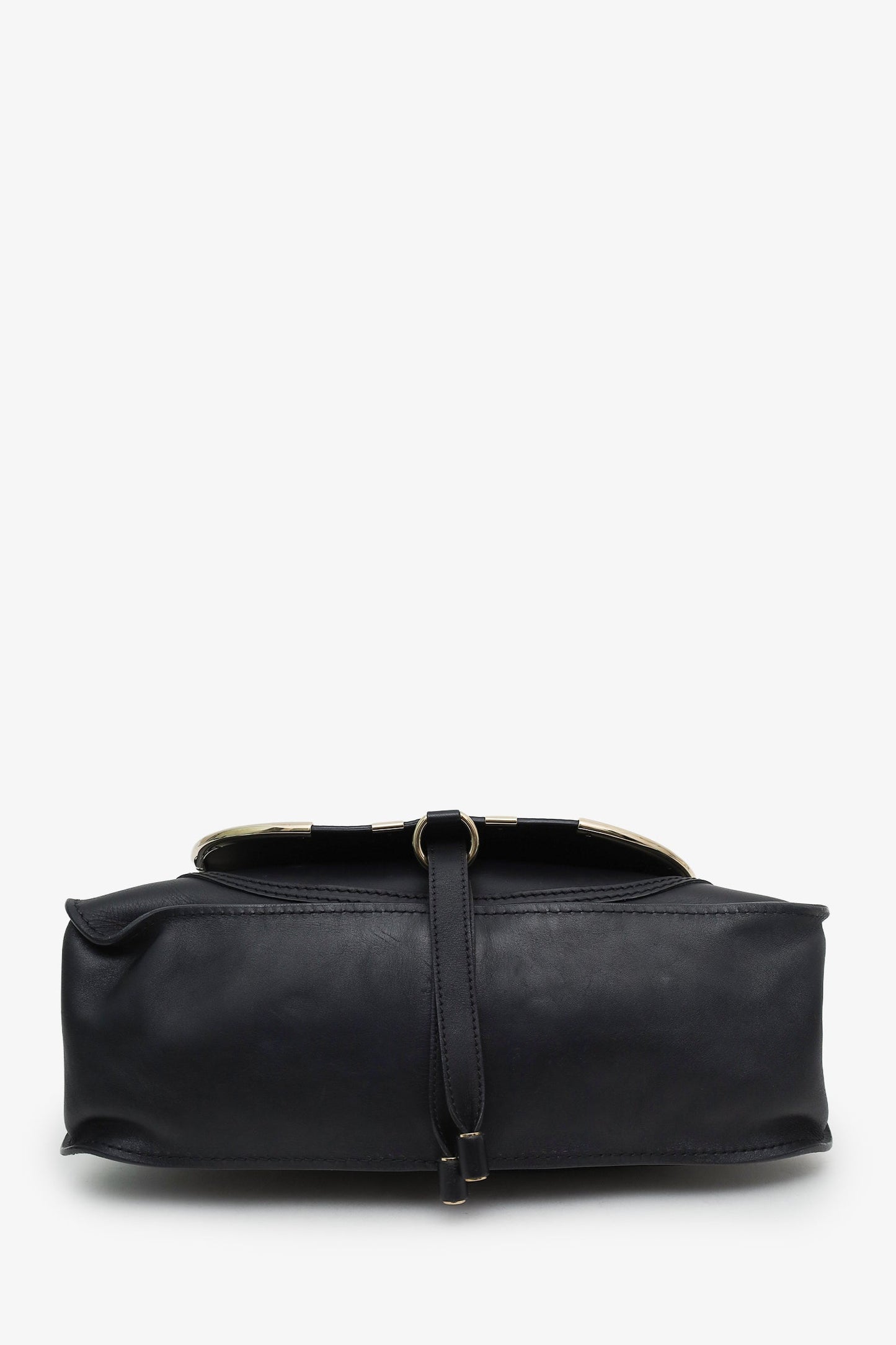 Chloe Black Leather Medium Marcie Shoulder Bag With Strap