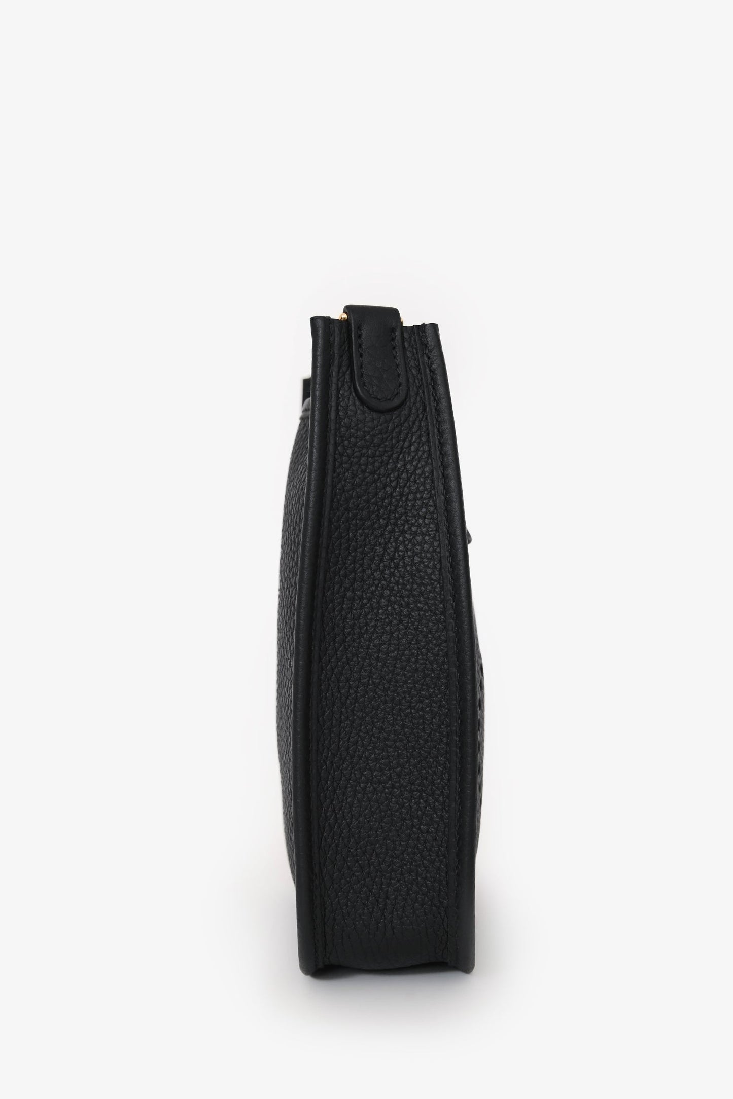 Hermès Black Clemence Leather Evelyne TPM Crossbody GHW
