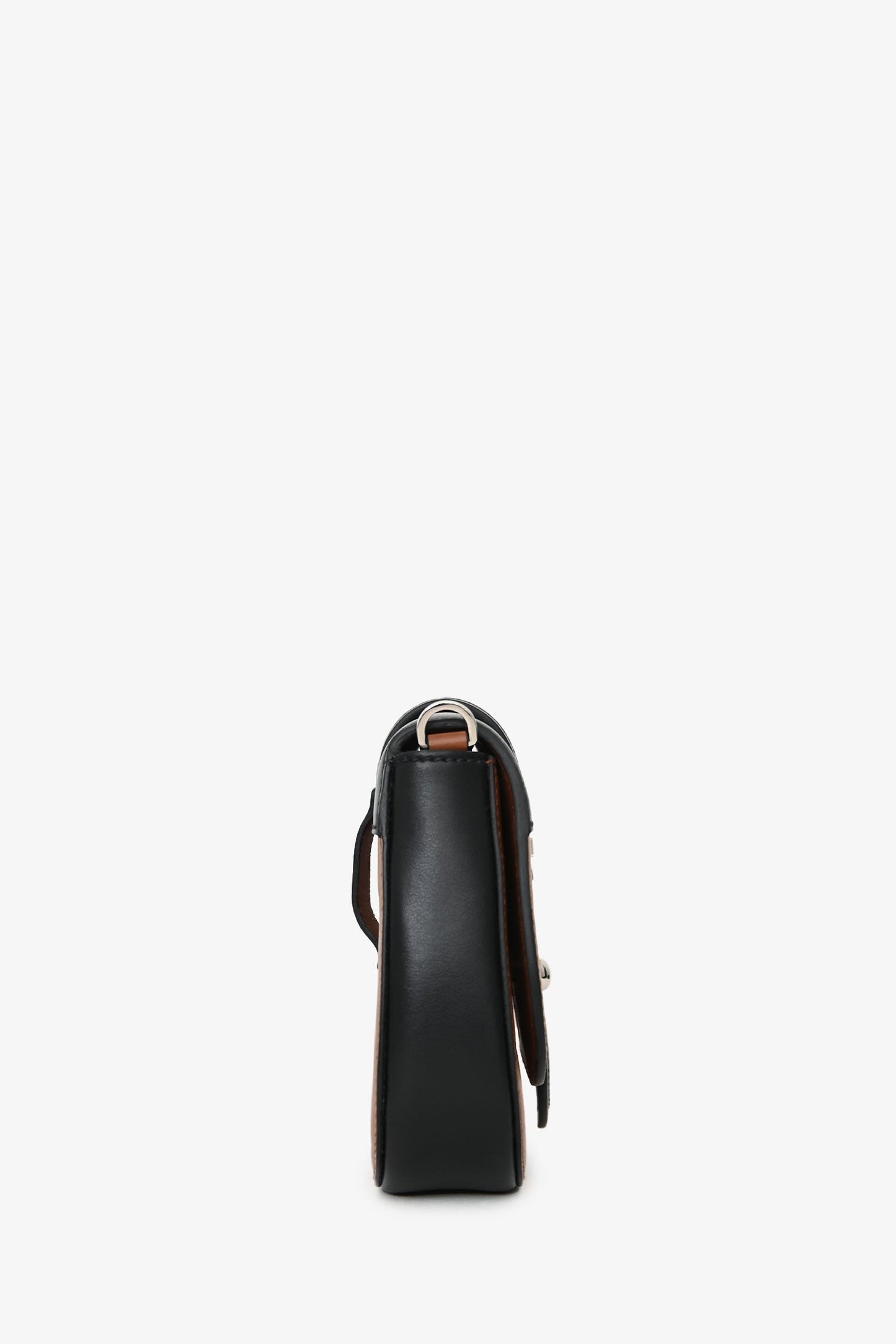Prada 2019 Black/Brown Leather Small City Calf Sidonie Chain Shoulder Belt Bag