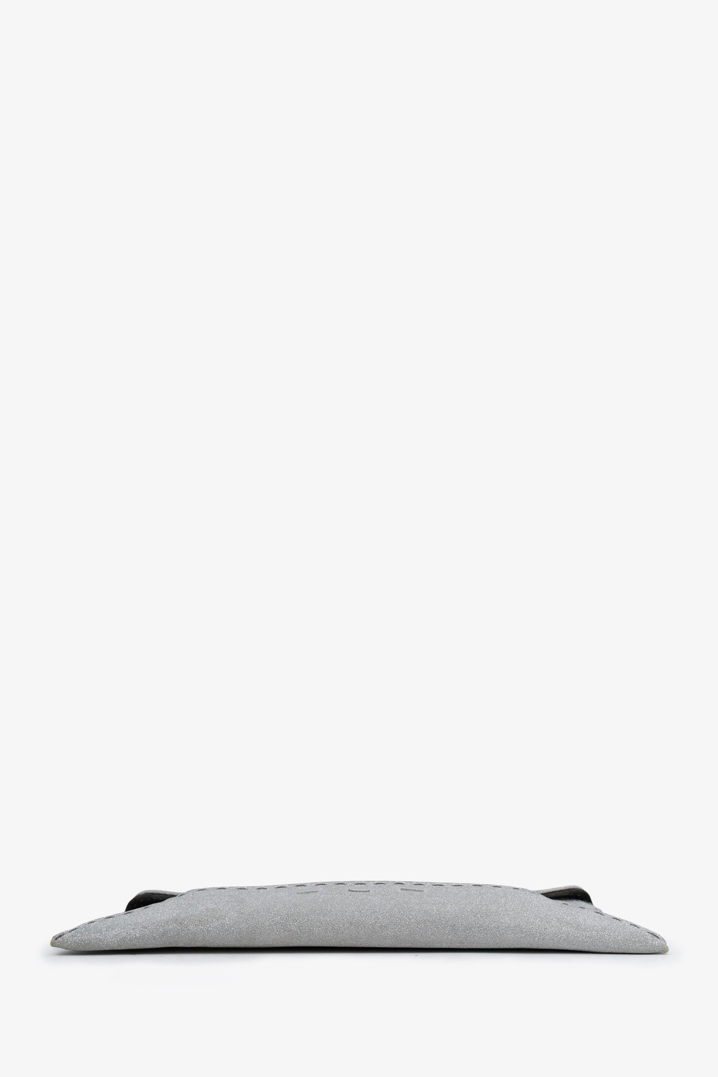 VBH Silver Metallic Glitter Manila Stretch Sparkle Clutch Bag