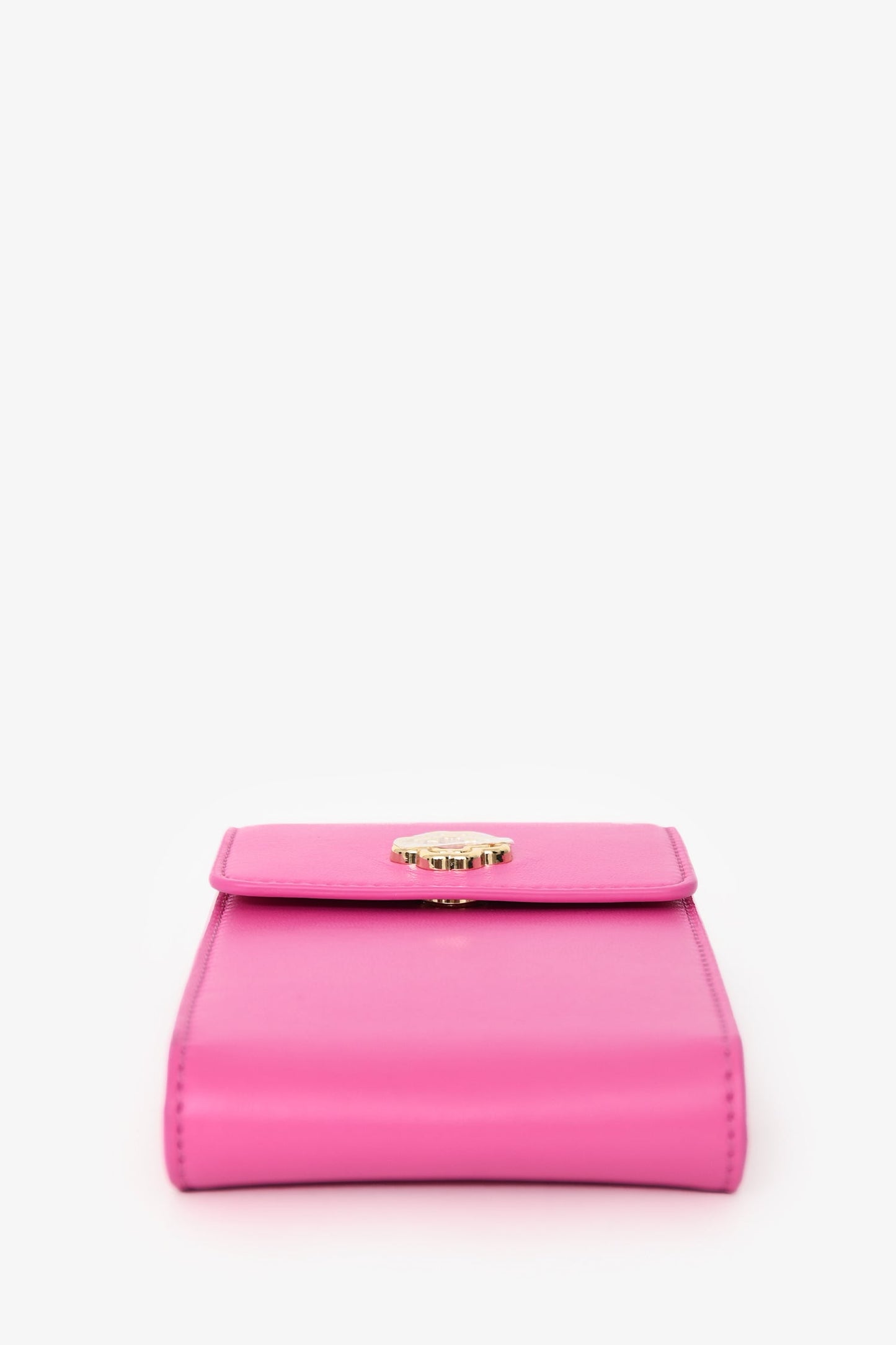 Maje Rose Fuschia Leather Phone Pouch