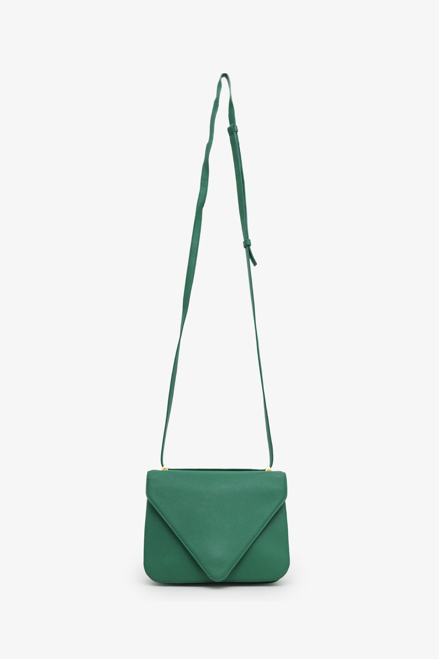 Bottega Veneta Green/Gold Mount Envelope Crossbody Bag