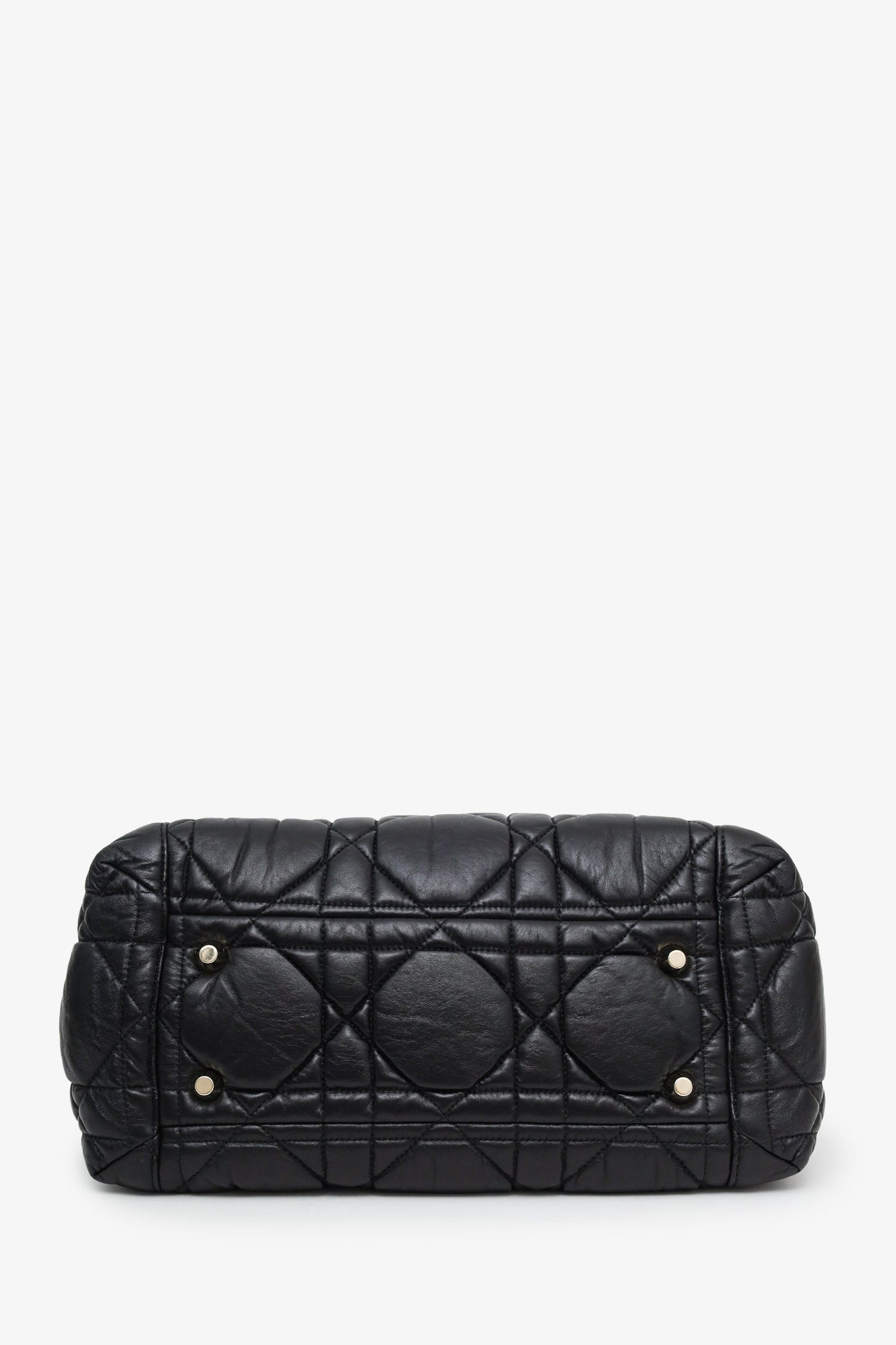 Christian Dior 2012 Black Cannage Lambskin Milly La Foret Shopping Tote