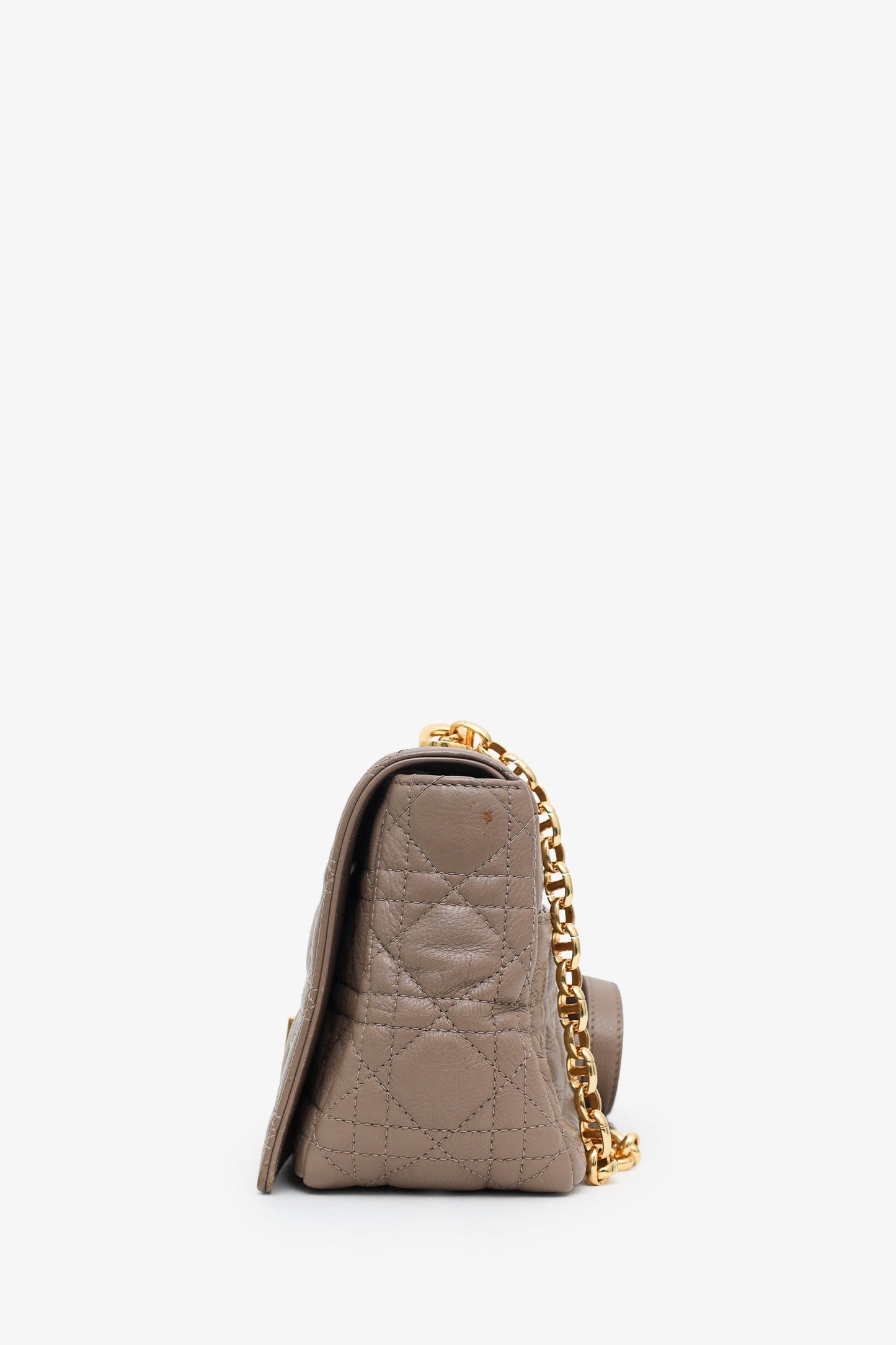 Christian Dior 2021 Blush Cannage Leather Medium Caro Shoulder Bag