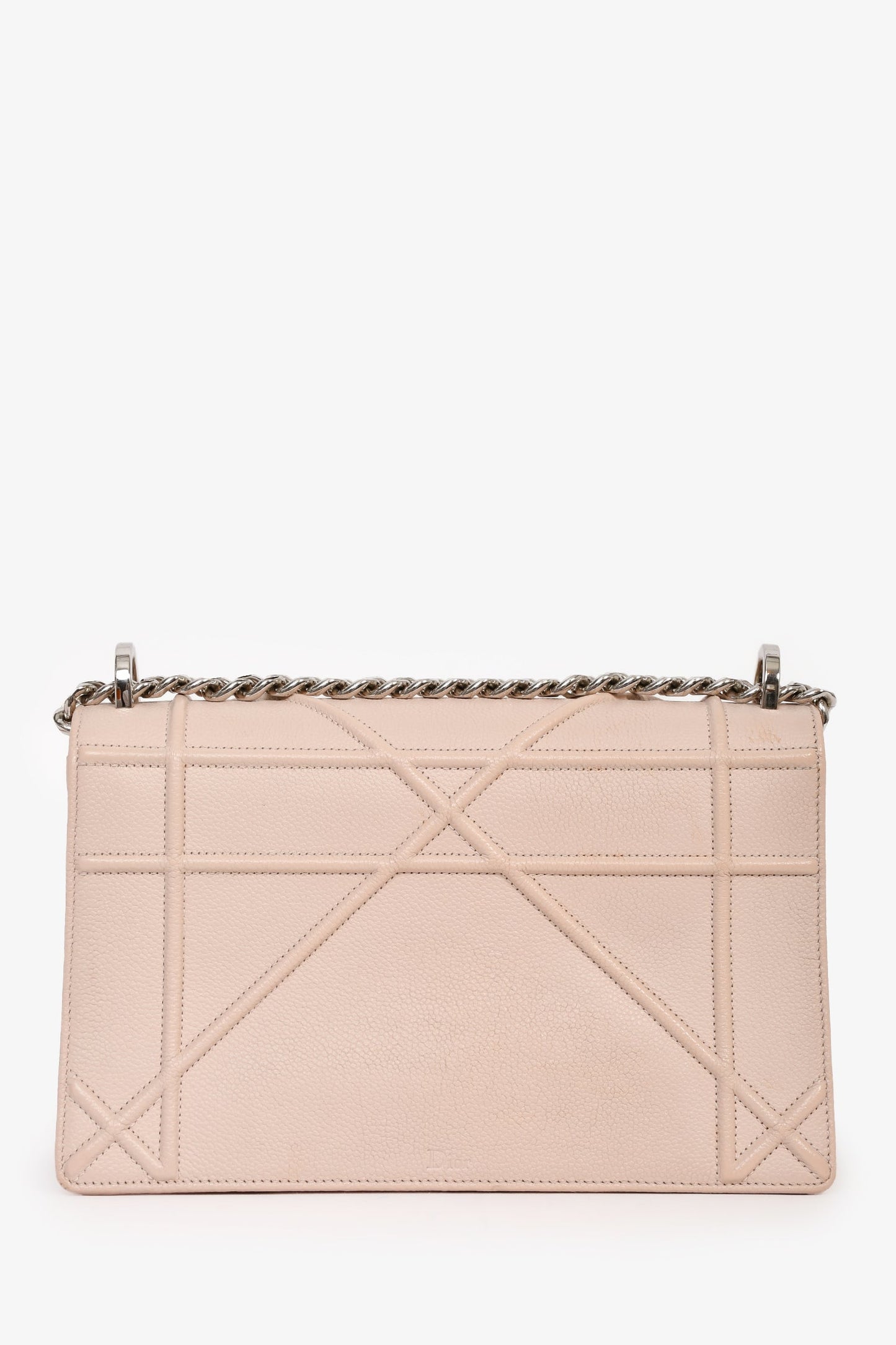 Christian Dior 2015 Pink Leather 'Diorama' Flap Bag