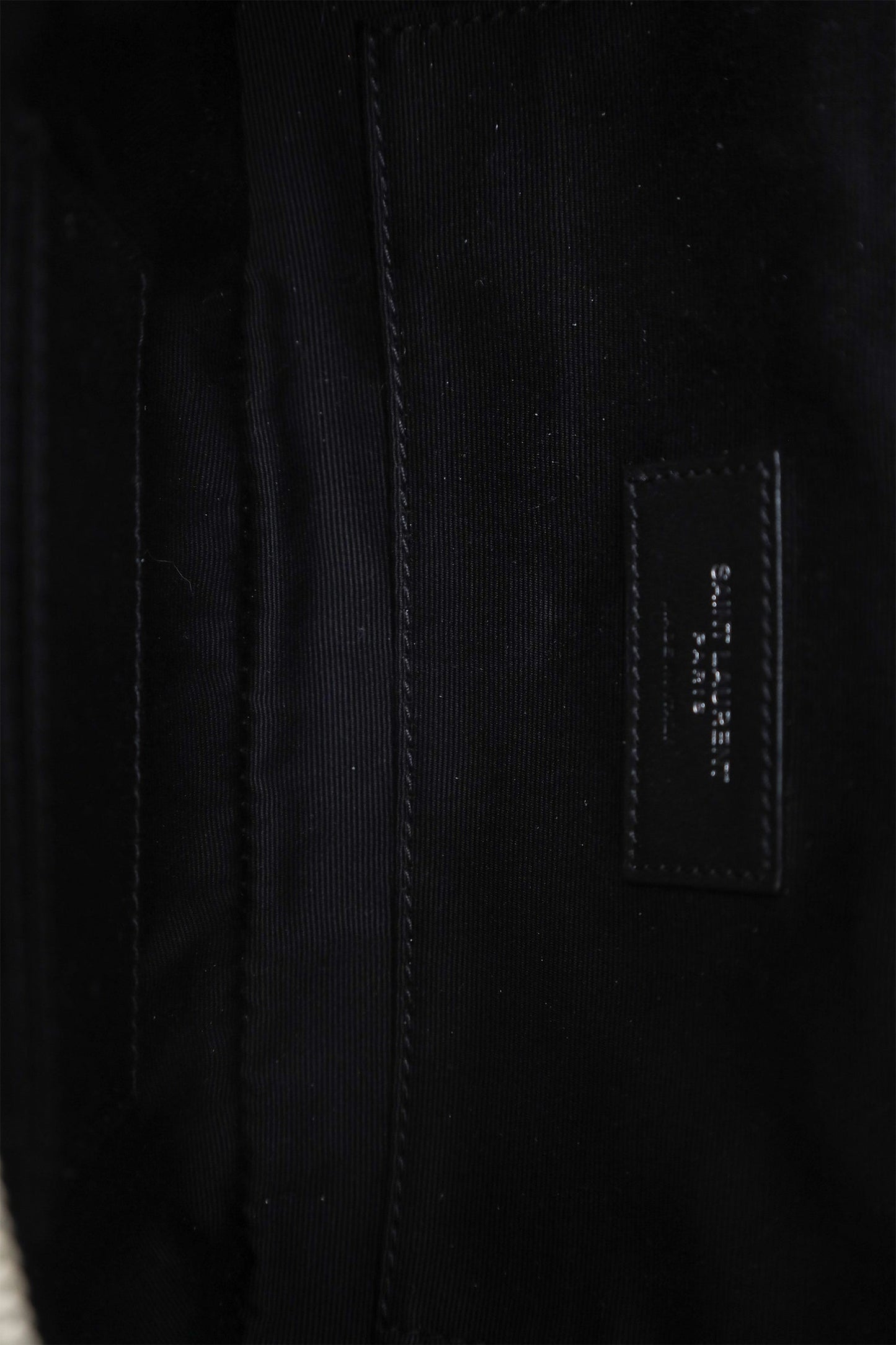 Saint Laurent Black Canvas Leather Trimmed Belt Bag