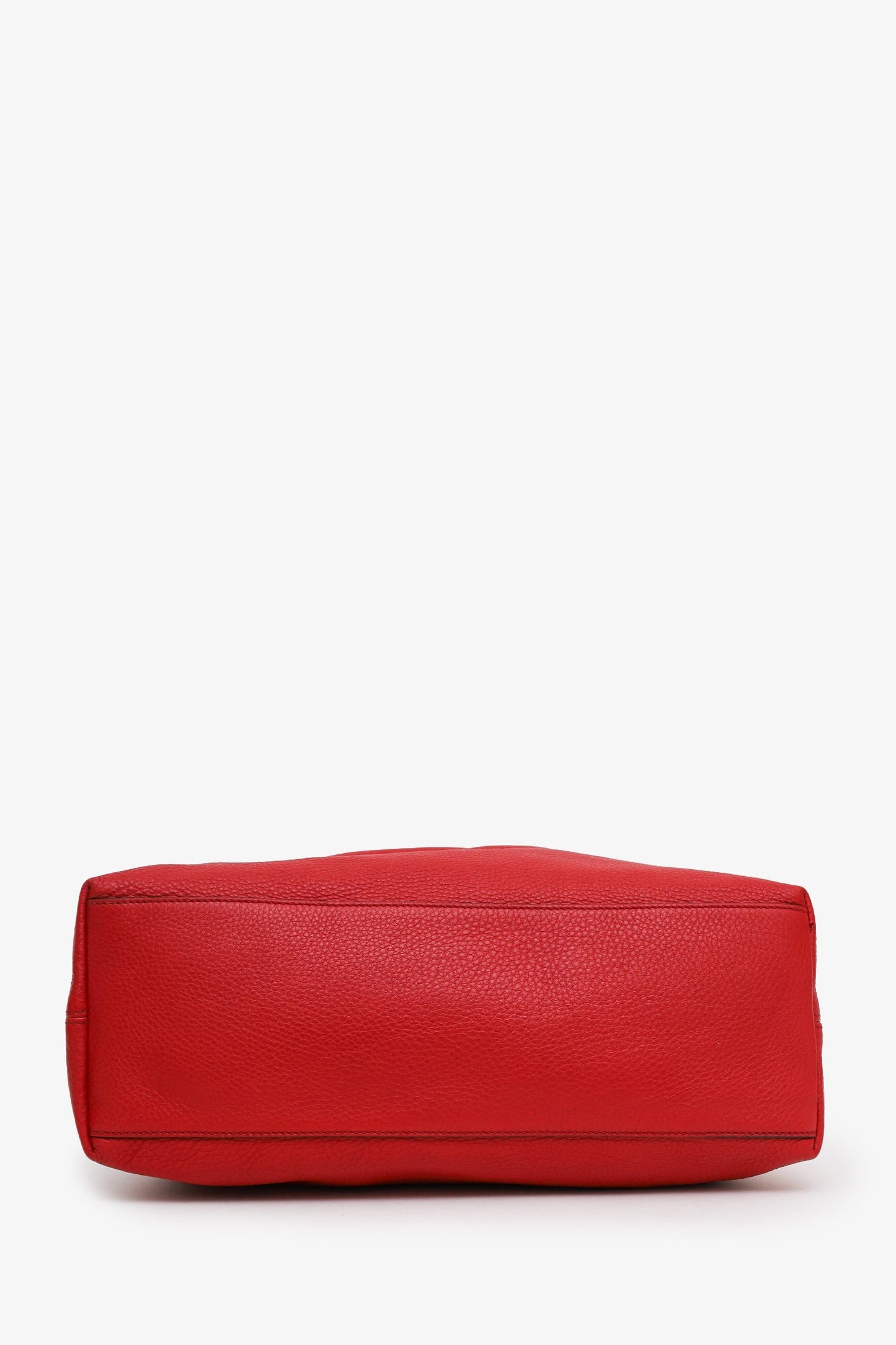 Gucci Red Leather Tassel Soho Chain Tote Bag