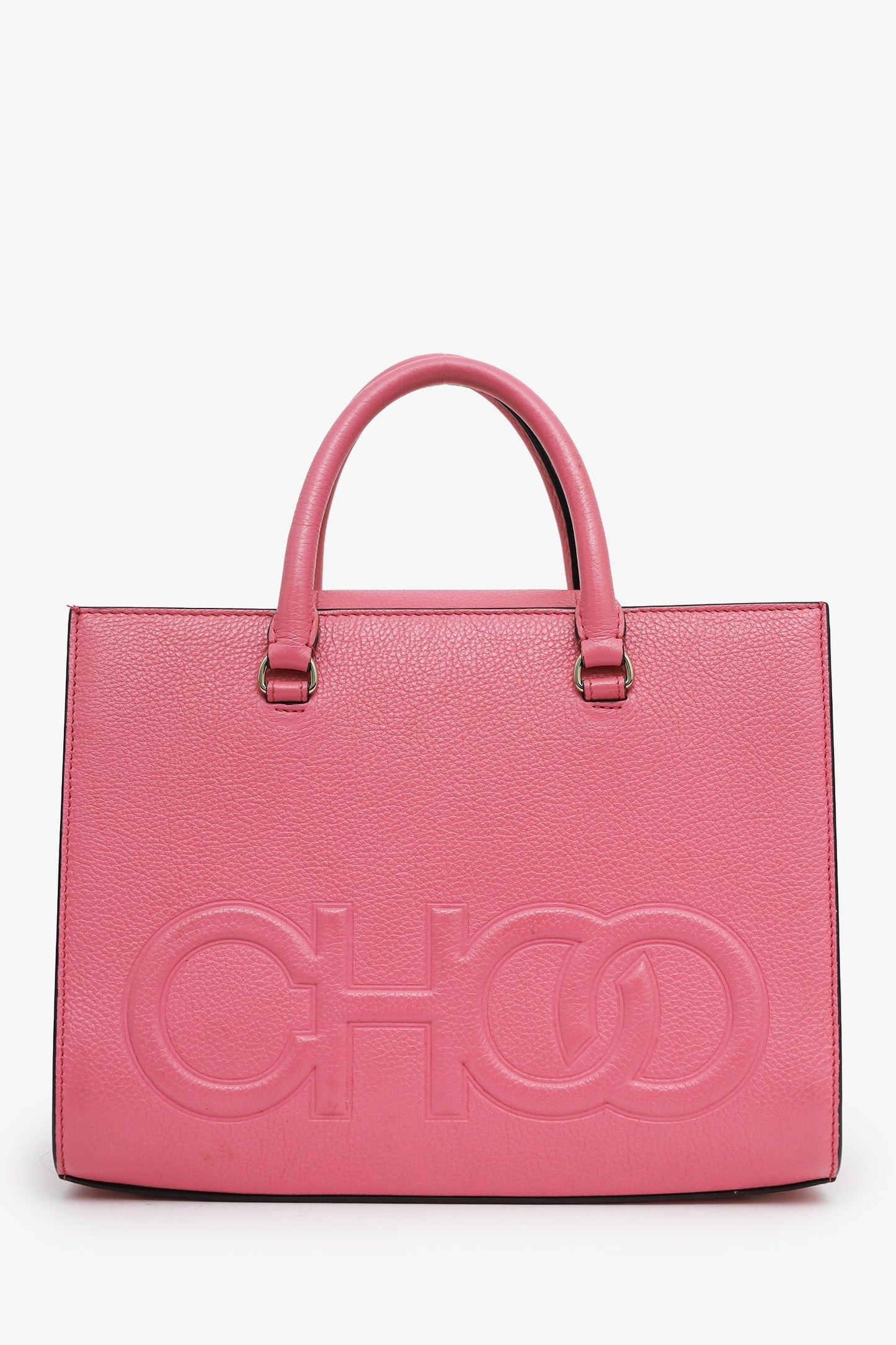 Jimmy Choo Pink Cheri Leather Book Tote