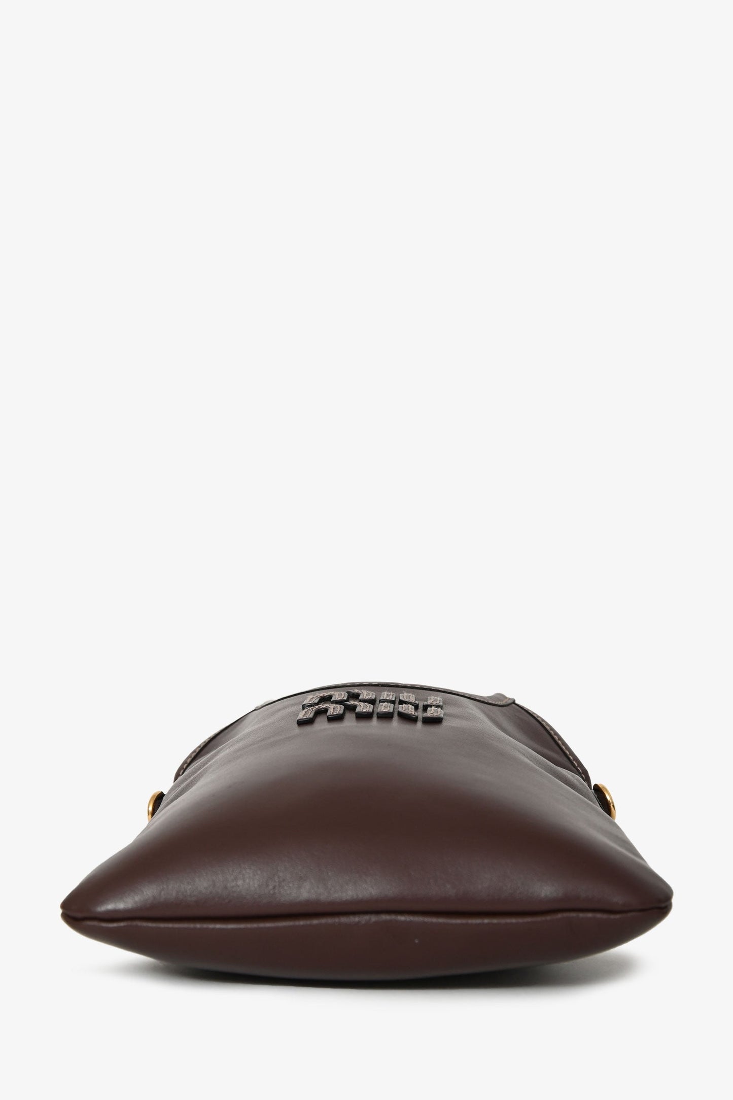Miu Miu Brown Leather Mini Ivy Tote Bag