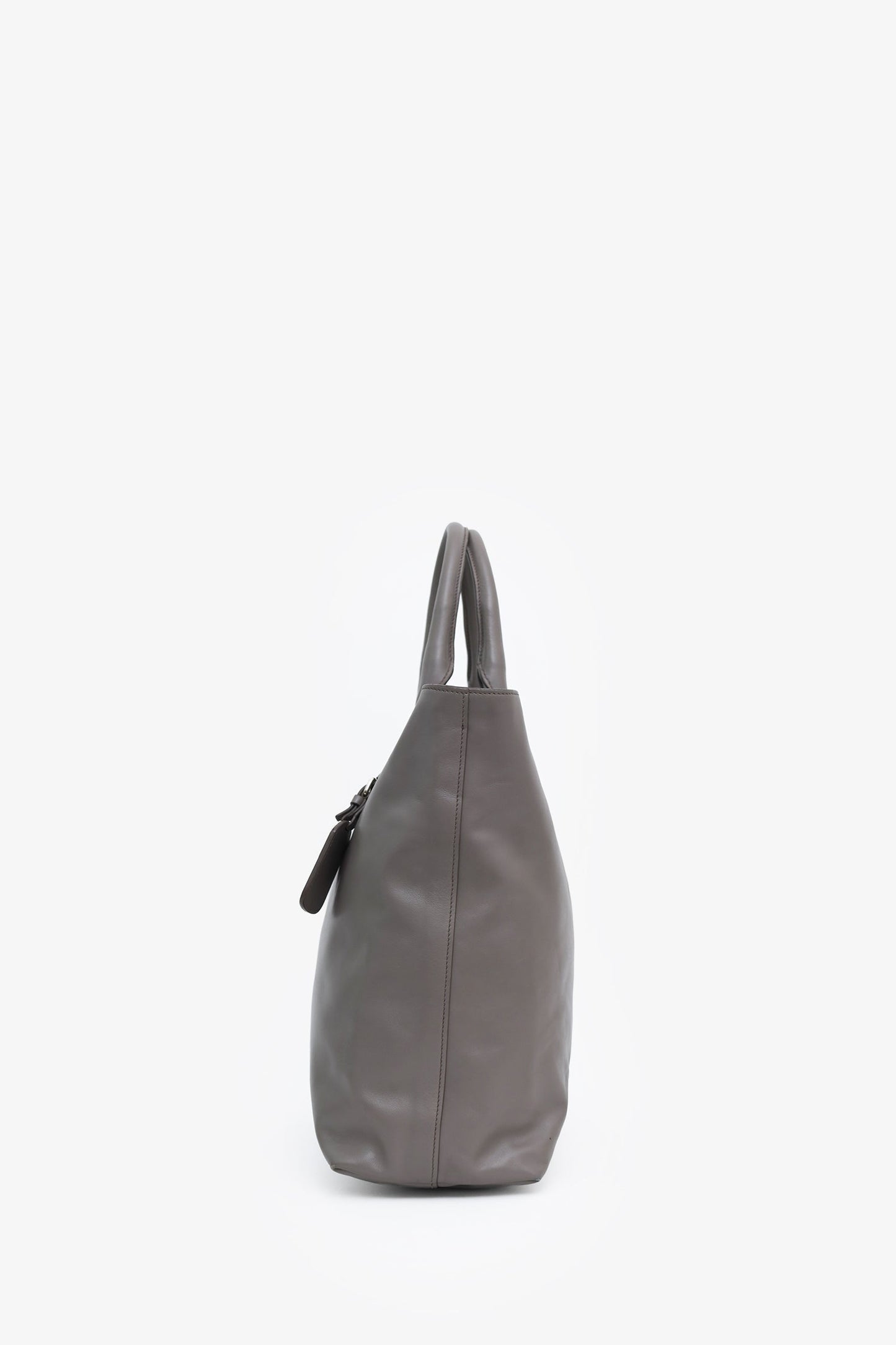 Prada Grey Soft Calf Leather 'Bauletto' Crossbody Bag