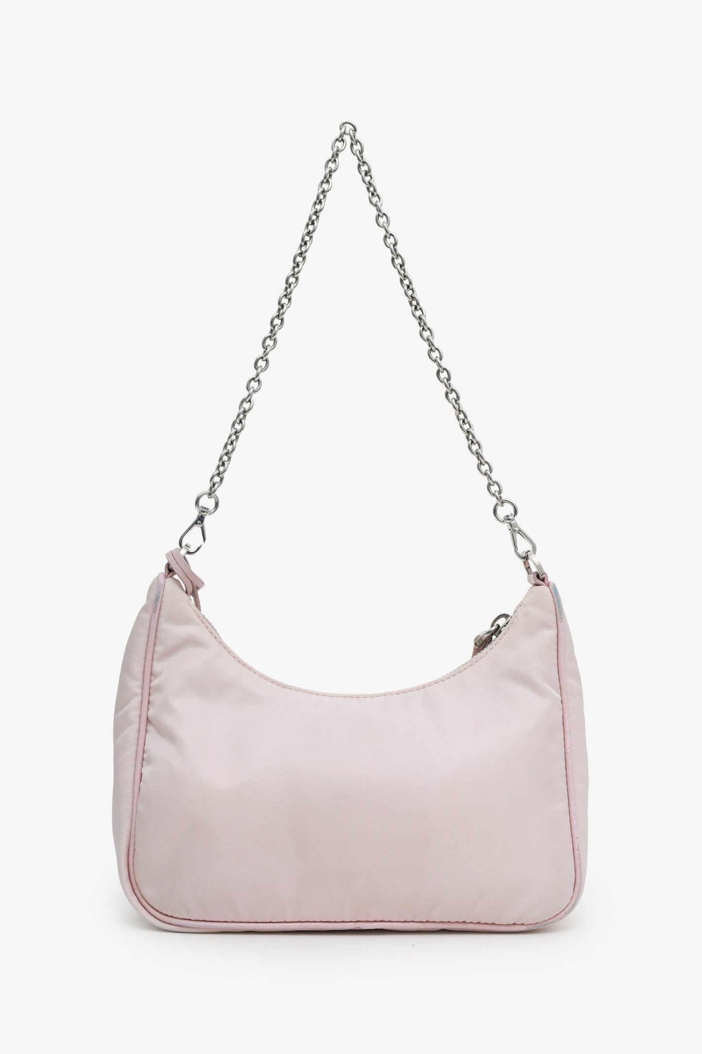 Prada Pink Re-Nylon Re-Edition Crossbody Bag with Chain & Pouch