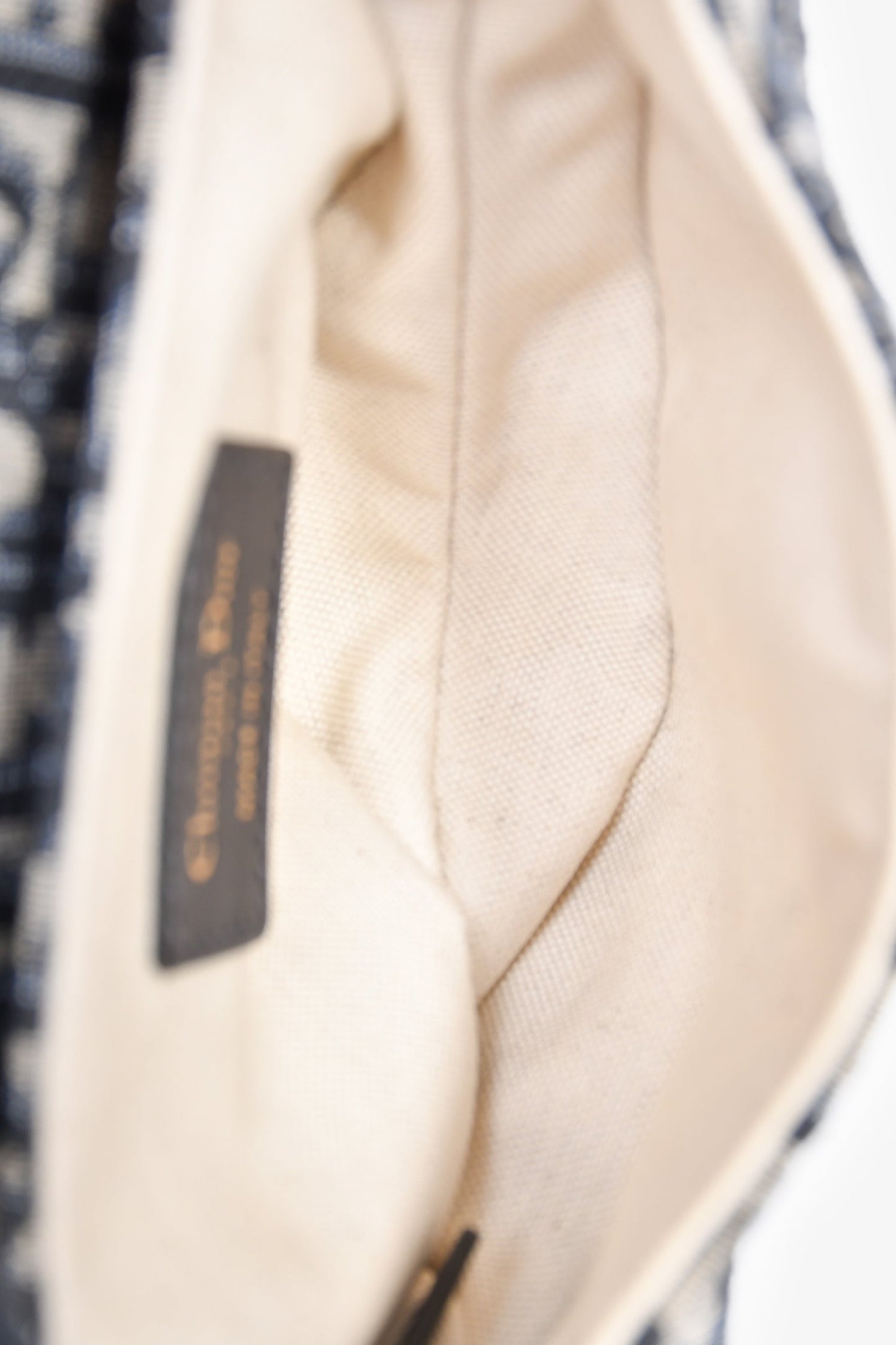 Christian Dior 2020 Blue Oblique Jacquard Mini Saddle Bag with Strap