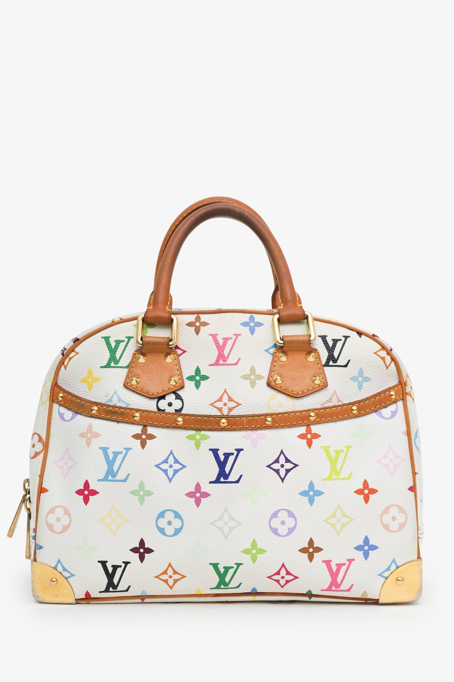 Louis Vuitton x Takashi Murakami White Multicolour Top Handle Bag