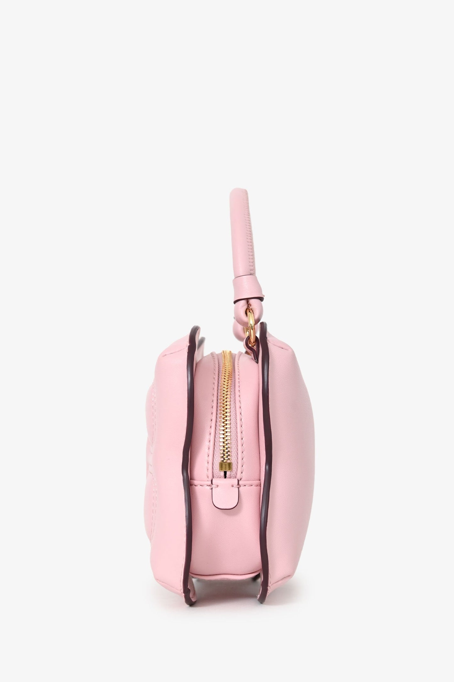 Ganni Light Pink Padded Leather Small Butterfly Crossbody