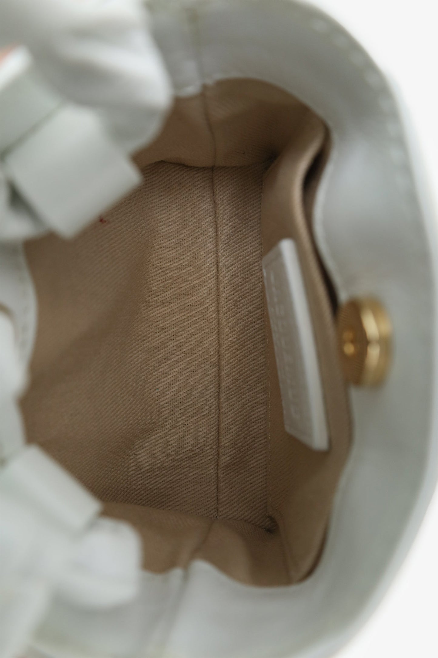 Jacquemus White Leather Braided Top Handle Micro Bag