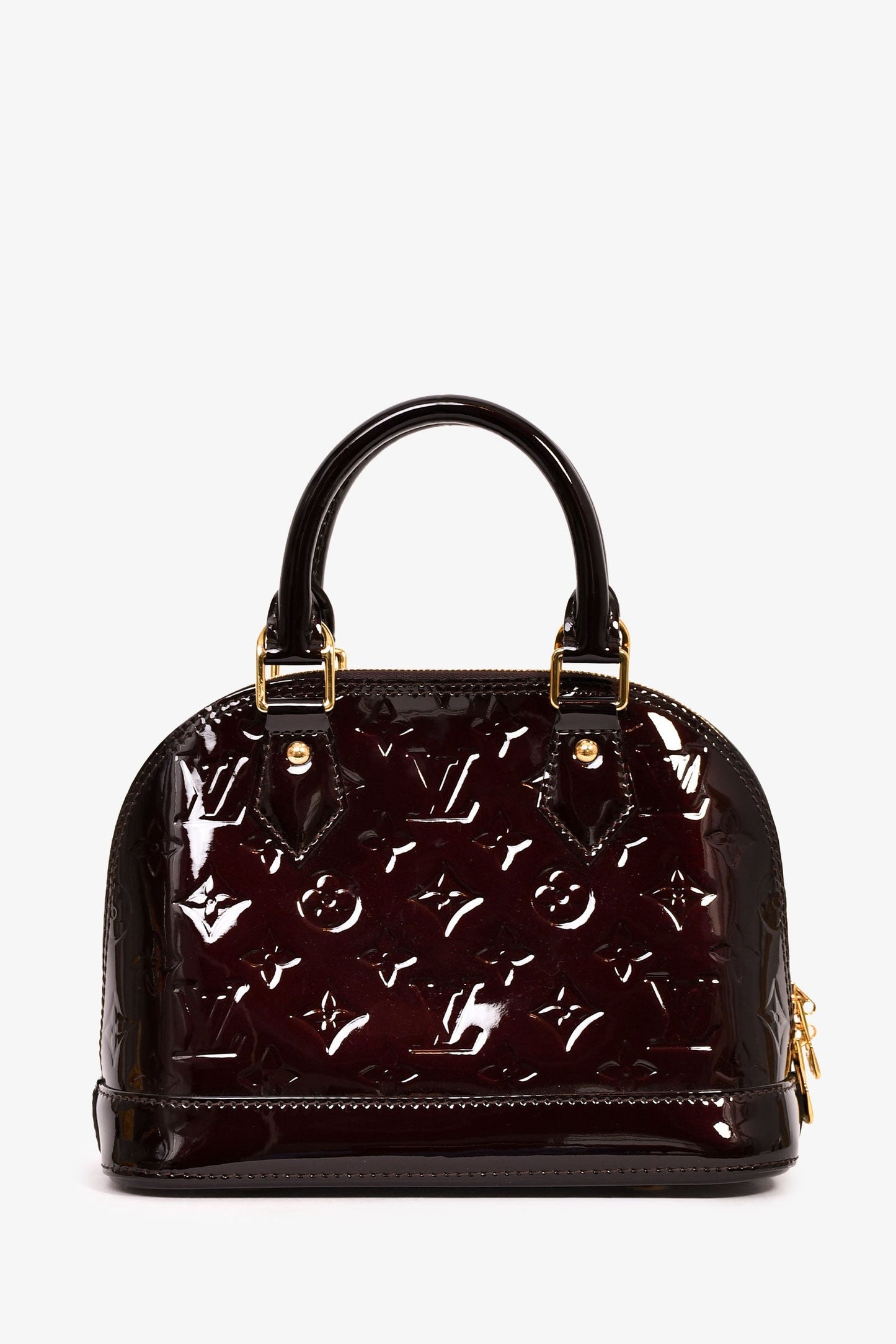 Louis Vuitton Burgundy Monogram Vernis Alma BB Top Handle