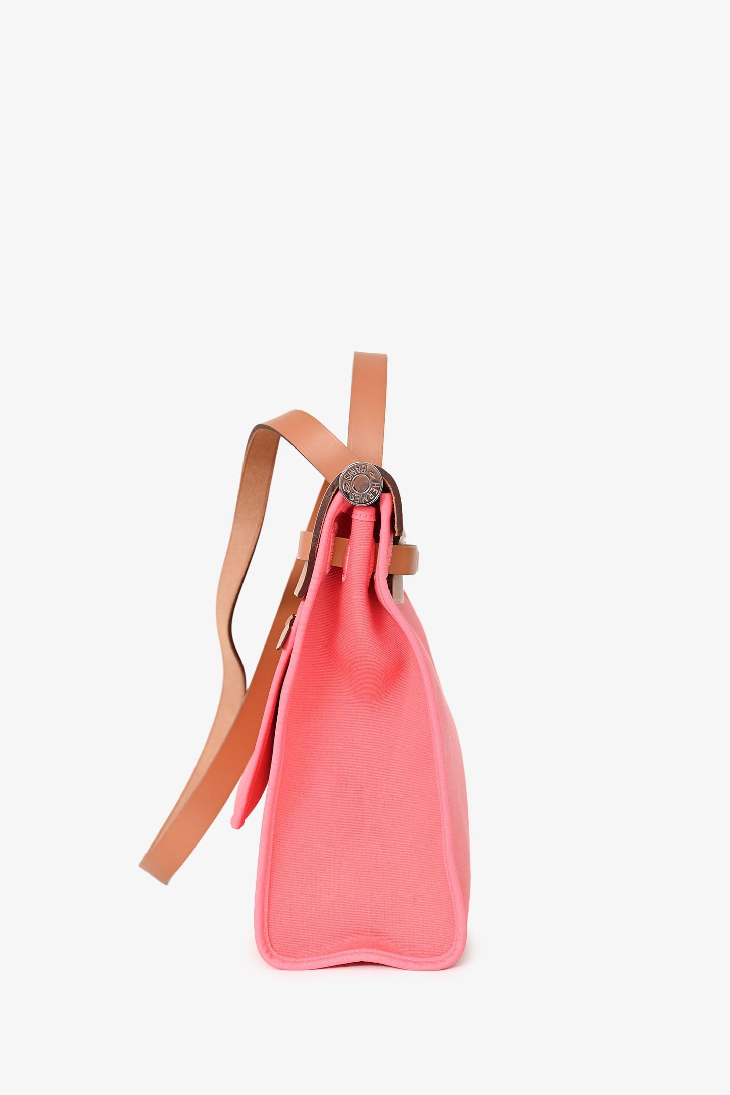 Hermès 2017 C Rose Pourpre Canvas Leather Herbag 31