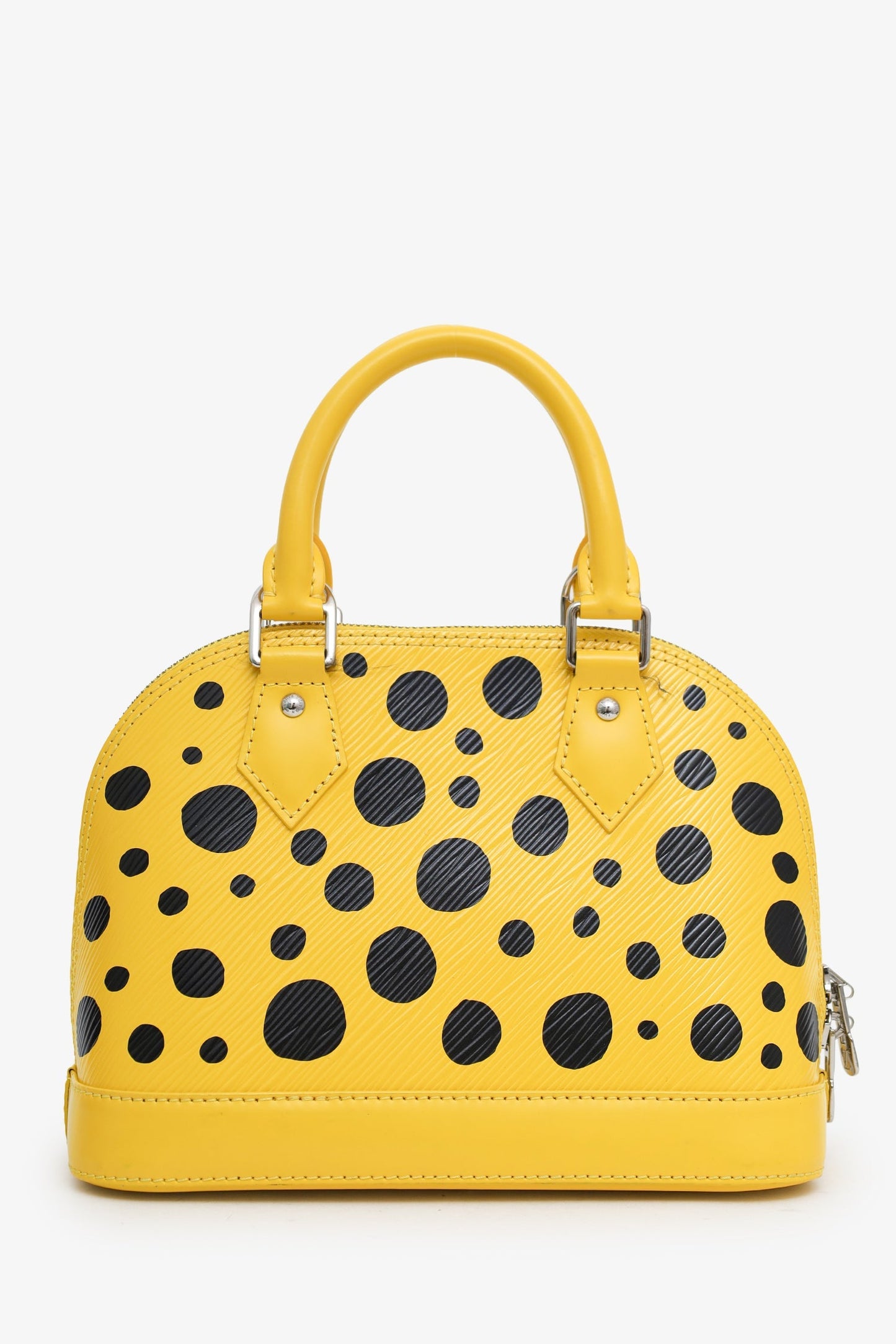 Louis Vuitton x Yayoi Kusama Yellow/Black Epi Leather Dots Alma BB with Strap
