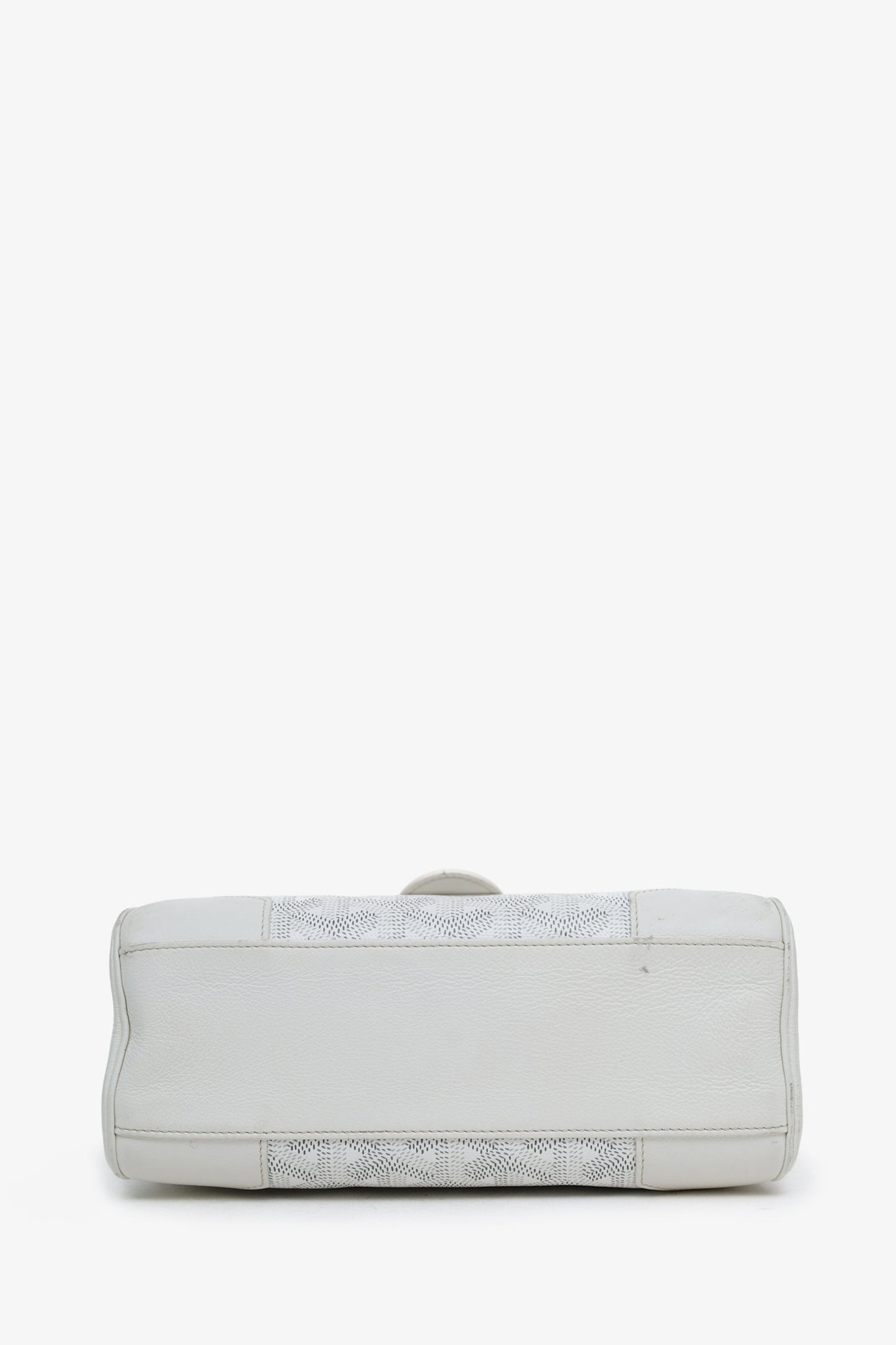 Goyard White Goyardine Mini Saigon Bag With Strap