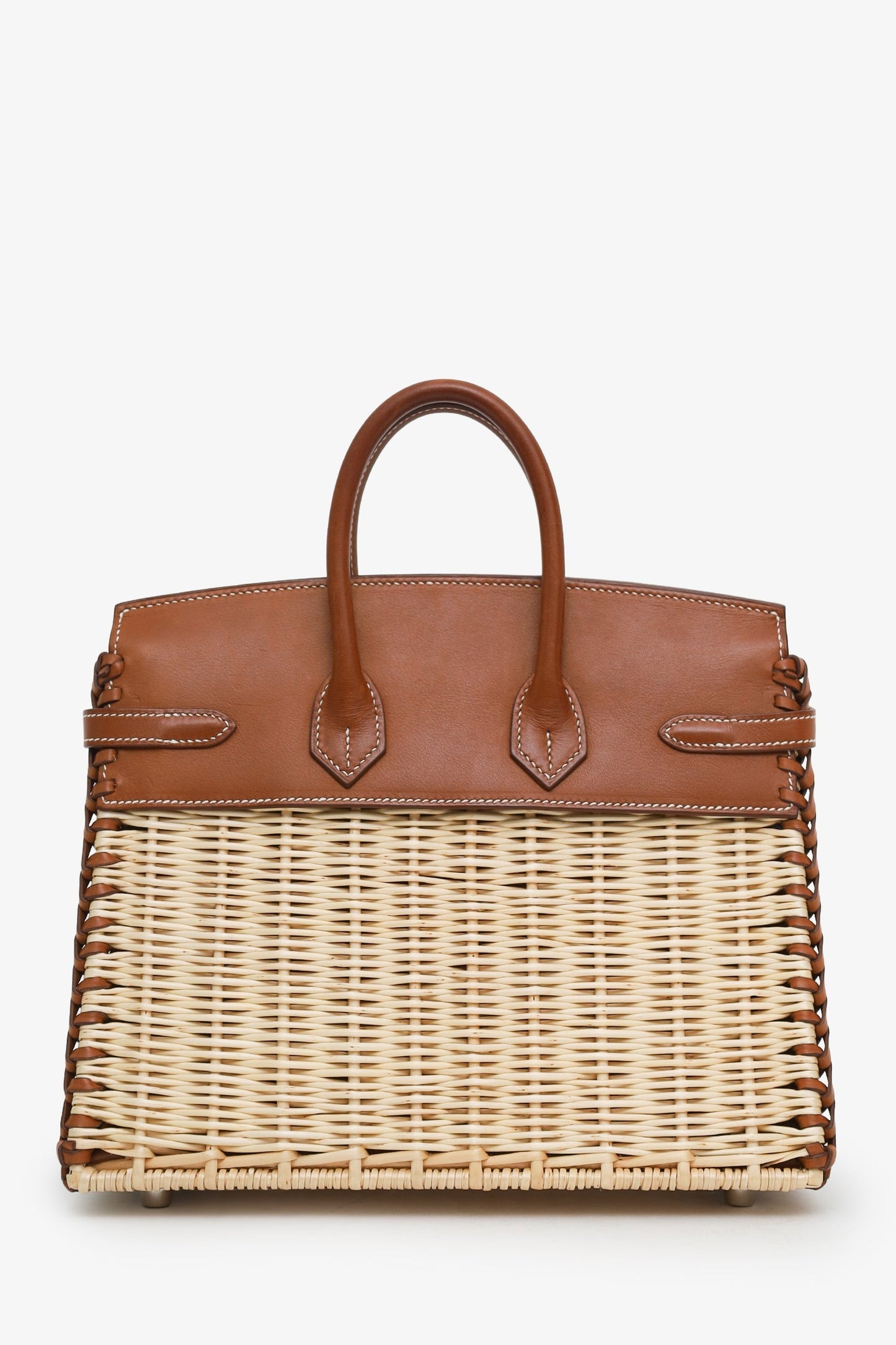 Hermès 2022 Naturel/Fauve Osier Veau Barenia Birkin Picnic 25
