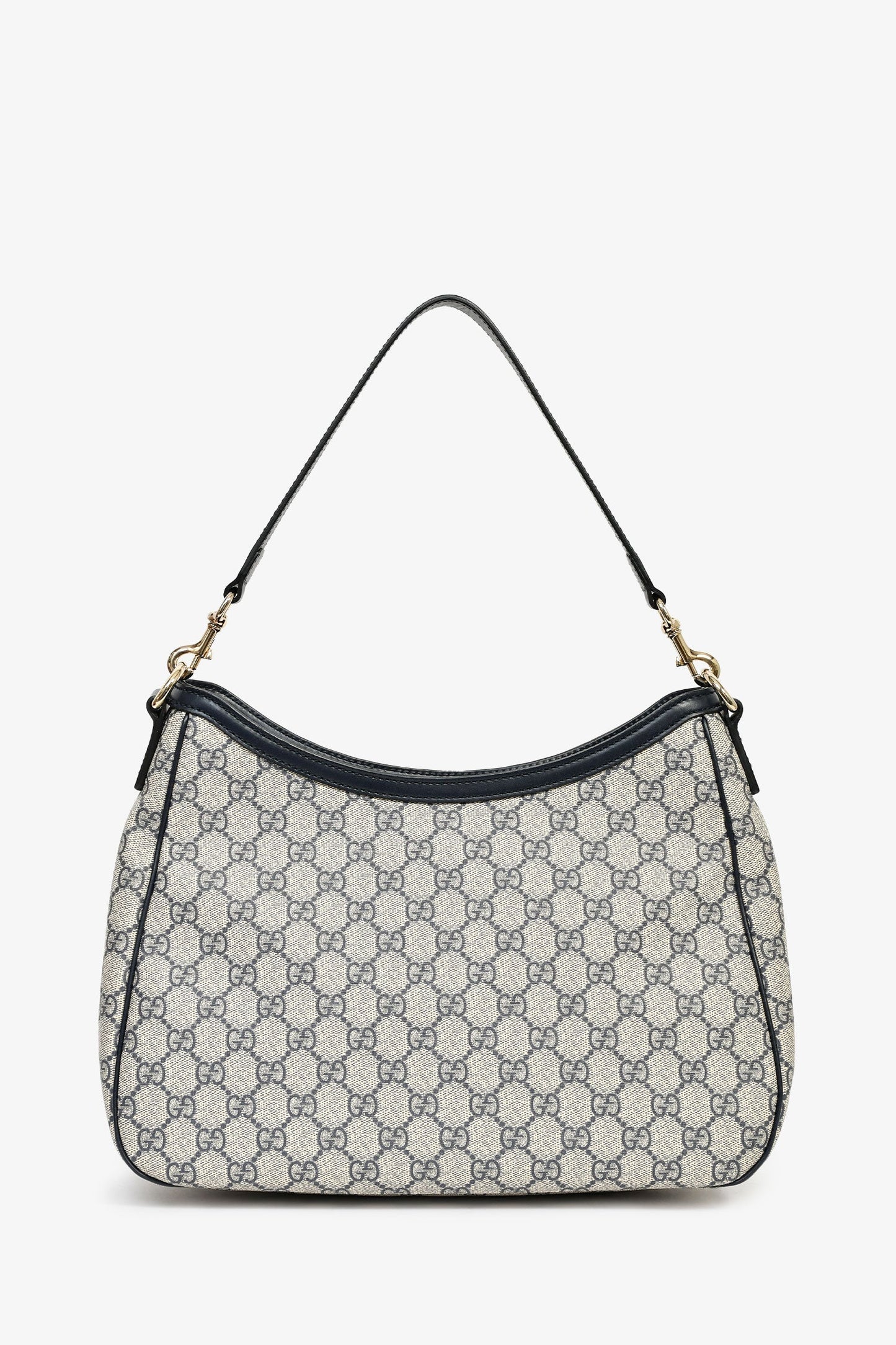 Gucci Navy GG Supreme Web Sherry Medium Shoulder Bag