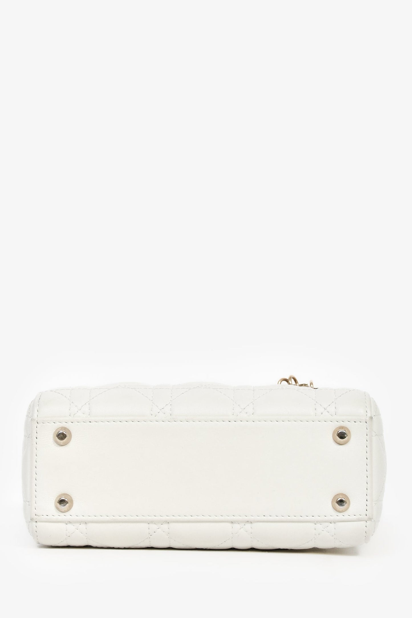 Christian Dior 2021 White Leather Mini Lady Dior