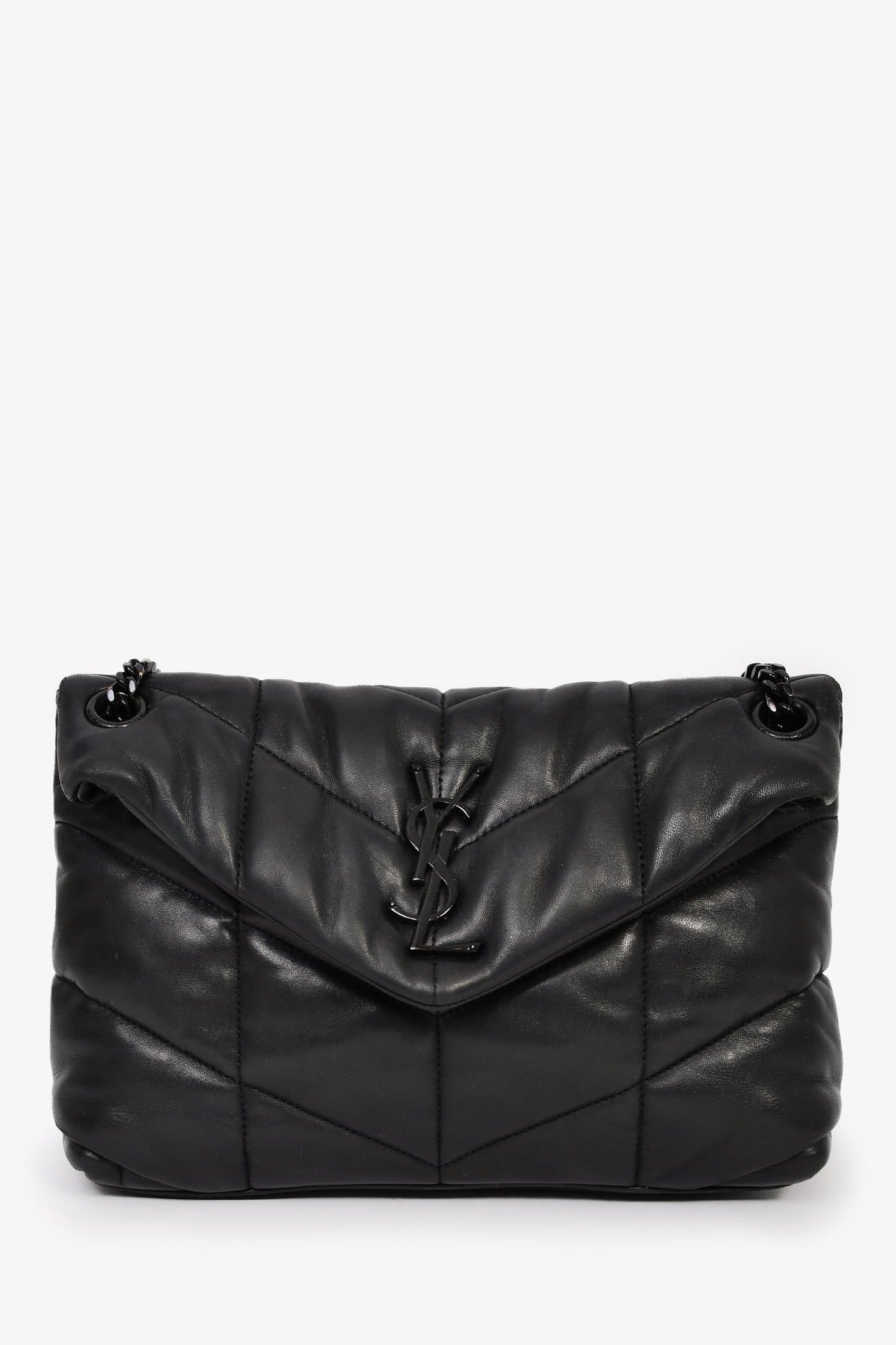 Saint Laurent Black Leather Lou Lou Small Shoulder Bag