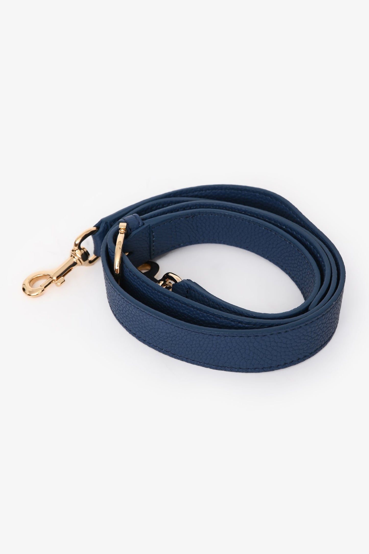 Salvatore Ferragamo Blue Grained Leather Sofia Top Handle With Strap