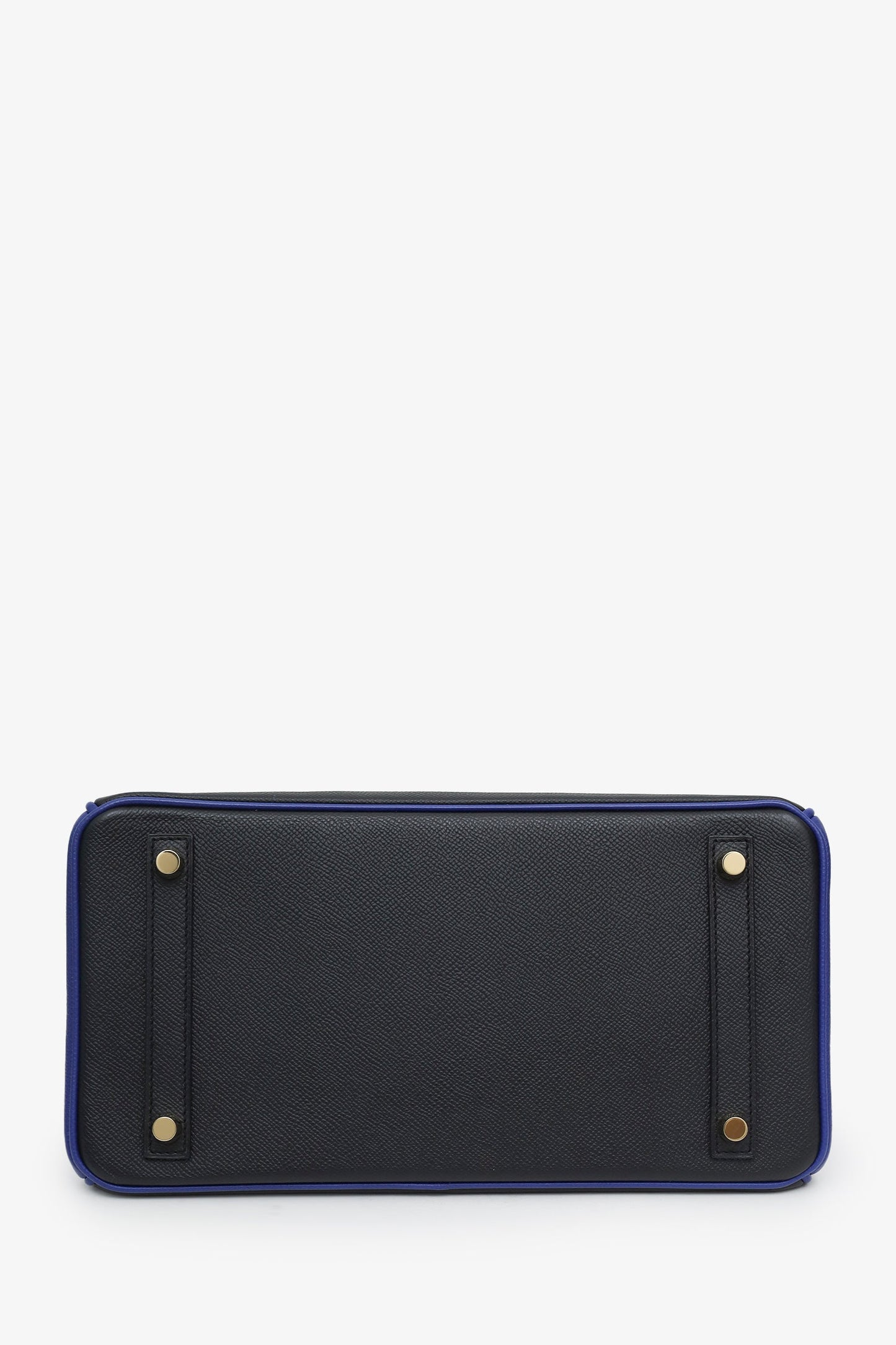 Hermès 2018 Special Order Black/Blue Epsom Leather Birkin 30