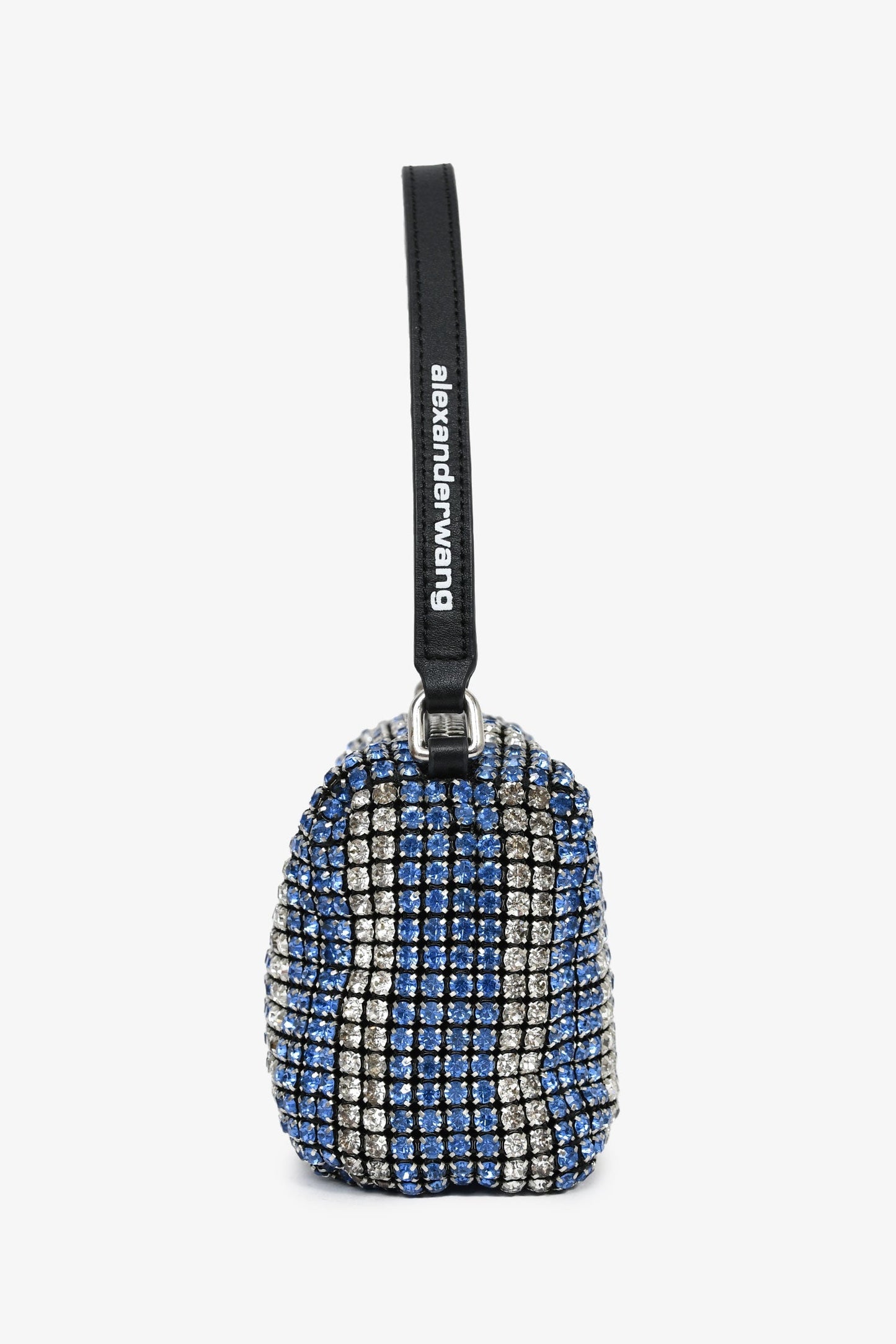 Alexander Wang Blue Small Heiress Crystal Mesh Pouch