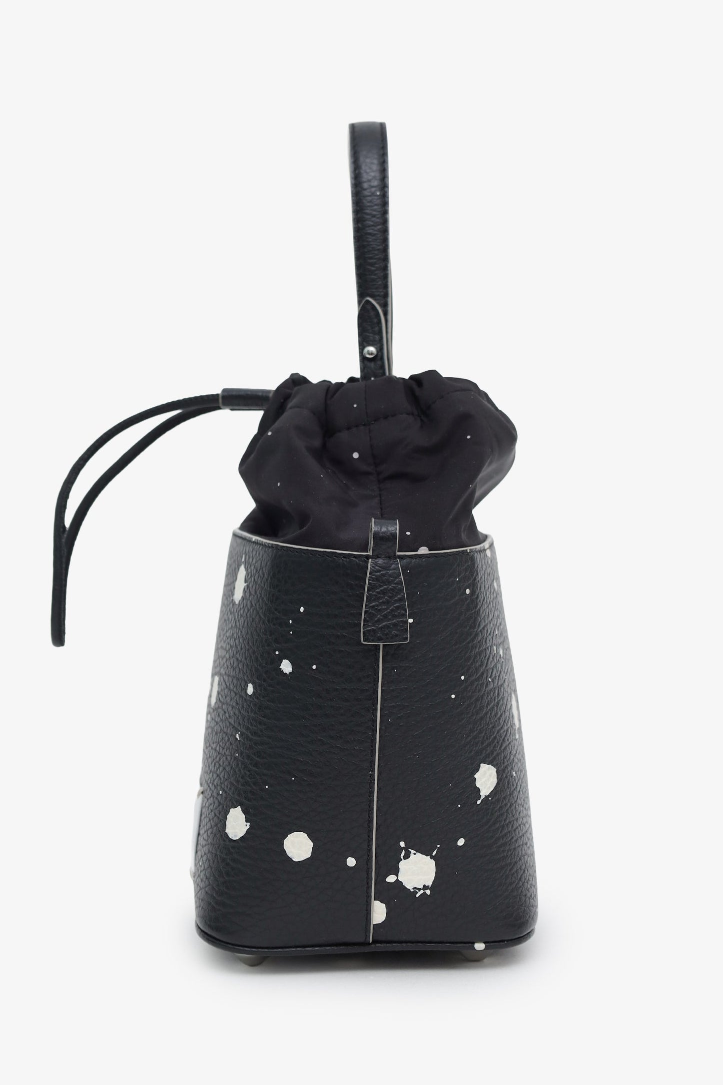 Maison Margiela Black Leather Paint Splatter Crossbody Bag