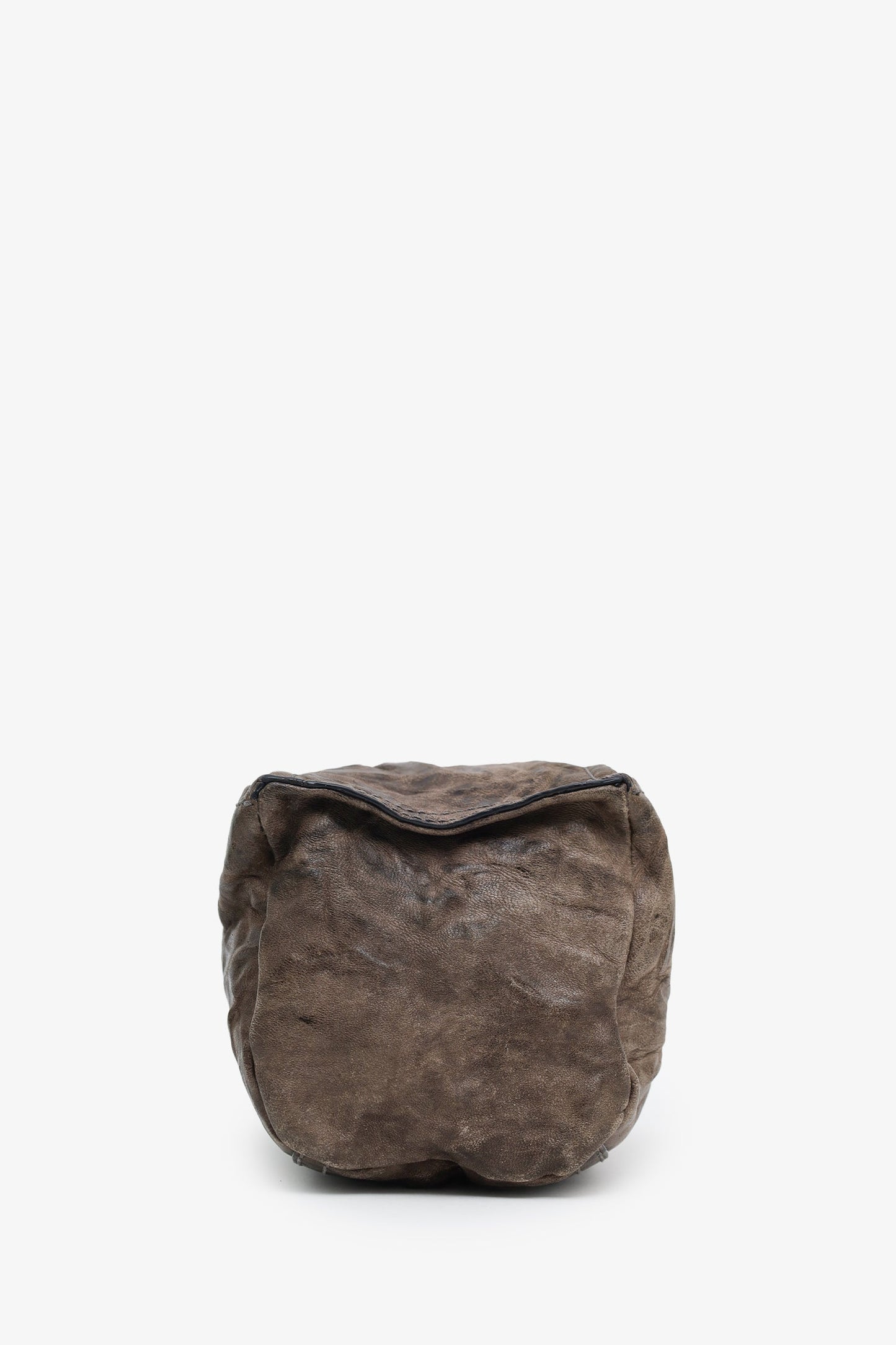 Givenchy Brown Crinkled Leather Mini Pandora Crossbody