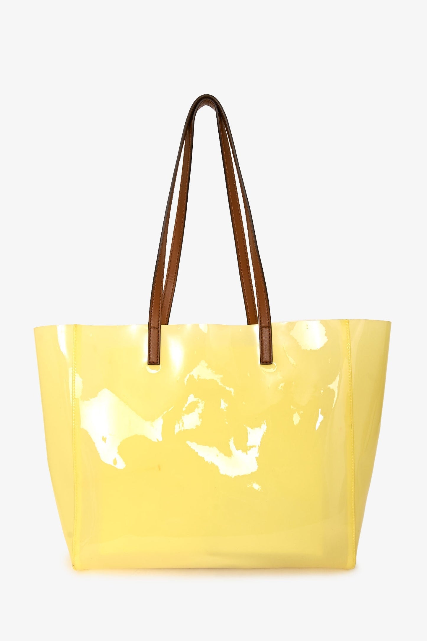 Stella McCartney Yellow Clear Logo Tote Bag