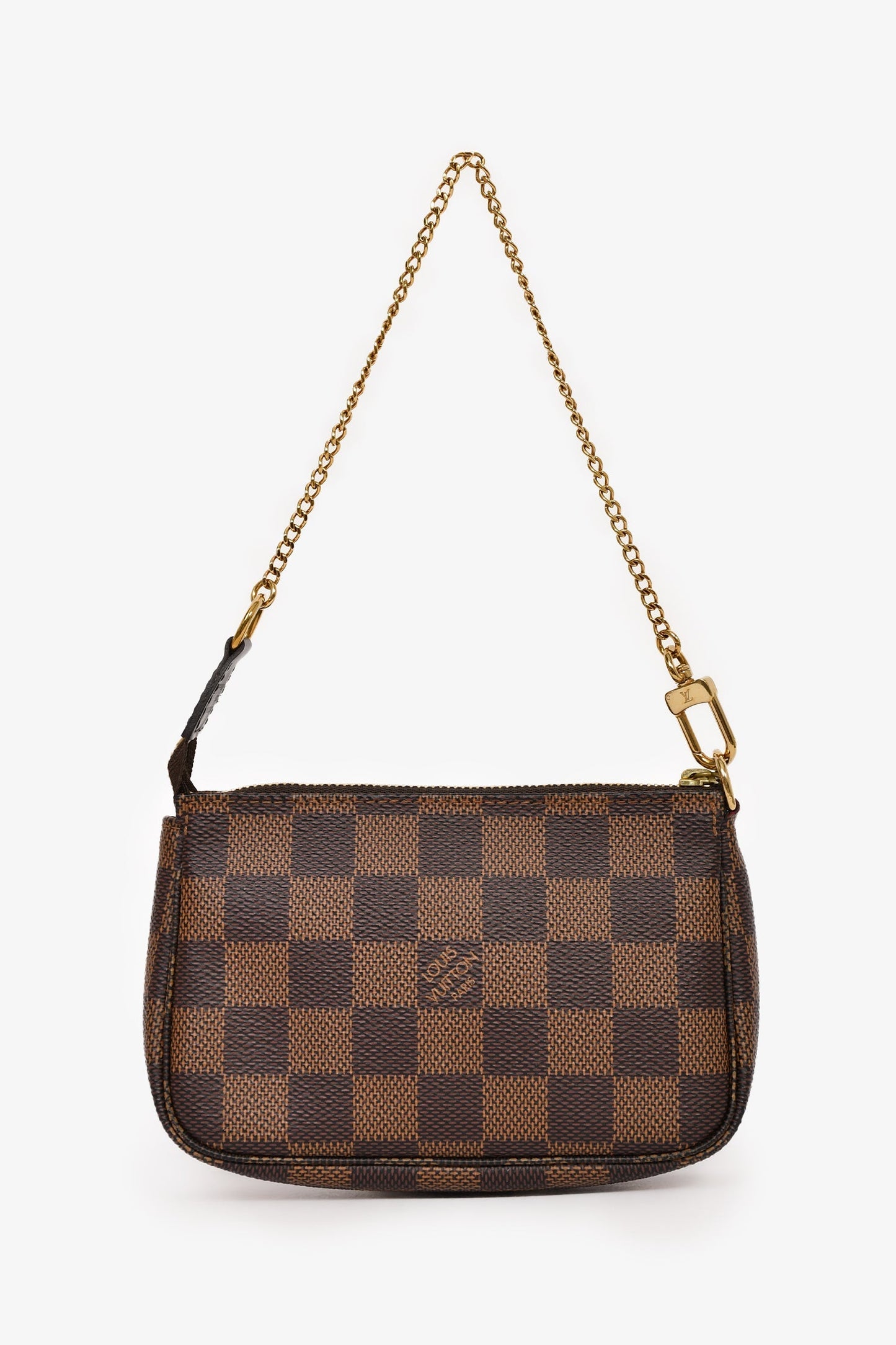 Louis Vuitton Damier Ebene Leather Mini Pochette Accesoires