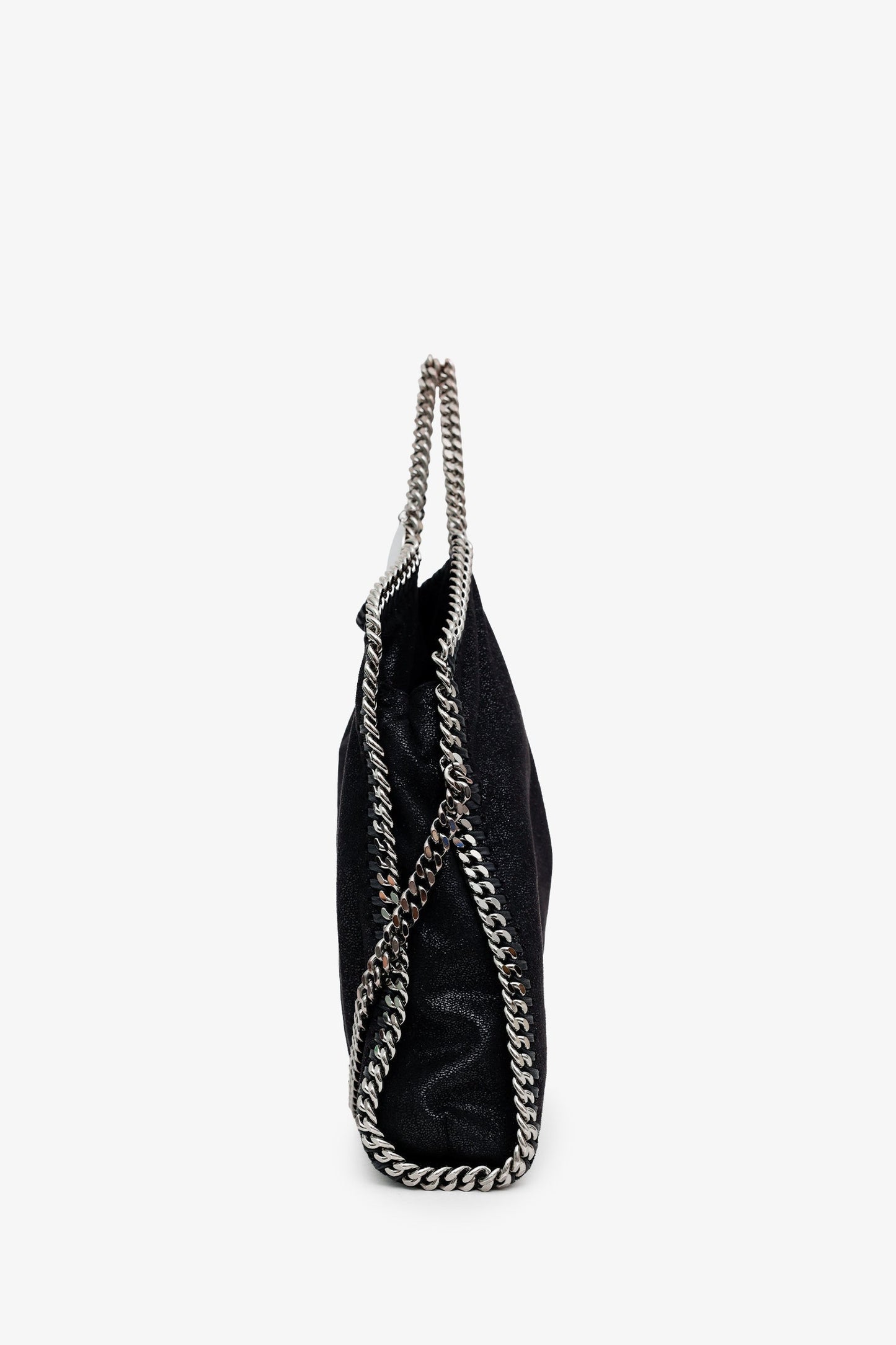 Stella McCartney Black Faux Suede Falabella Tote Bag