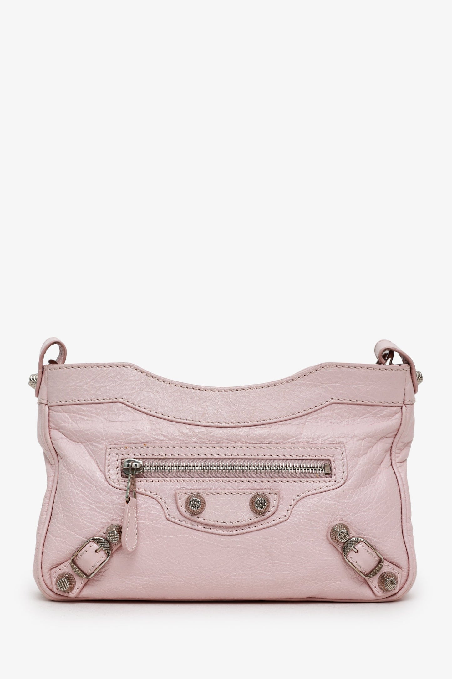 Balenciaga Pink Agneau Classic Hardware Hip Crossbody
