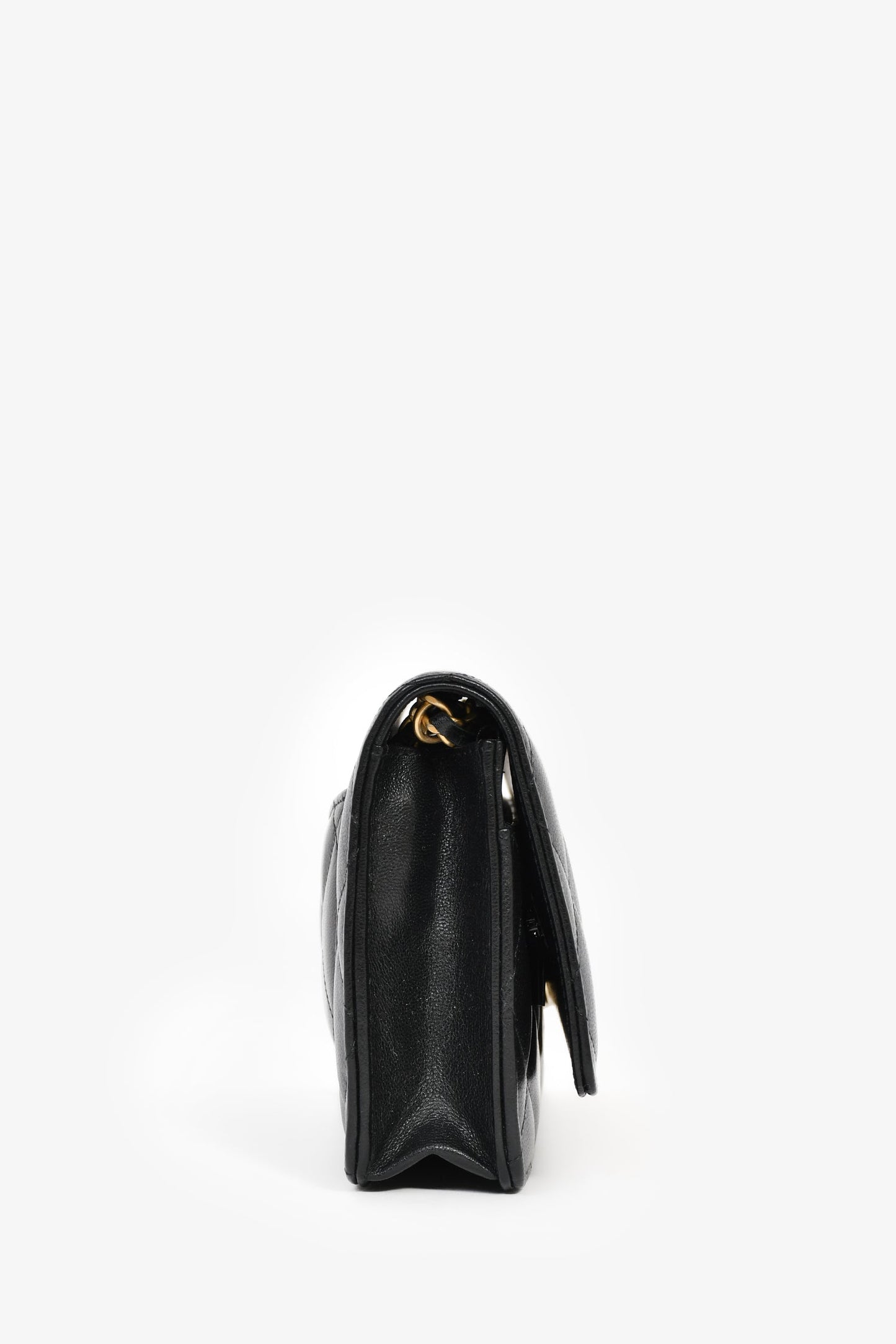 Chanel™ 2022C Black Lambskin Leather CC 'Punk Essential' Wallet on Chain