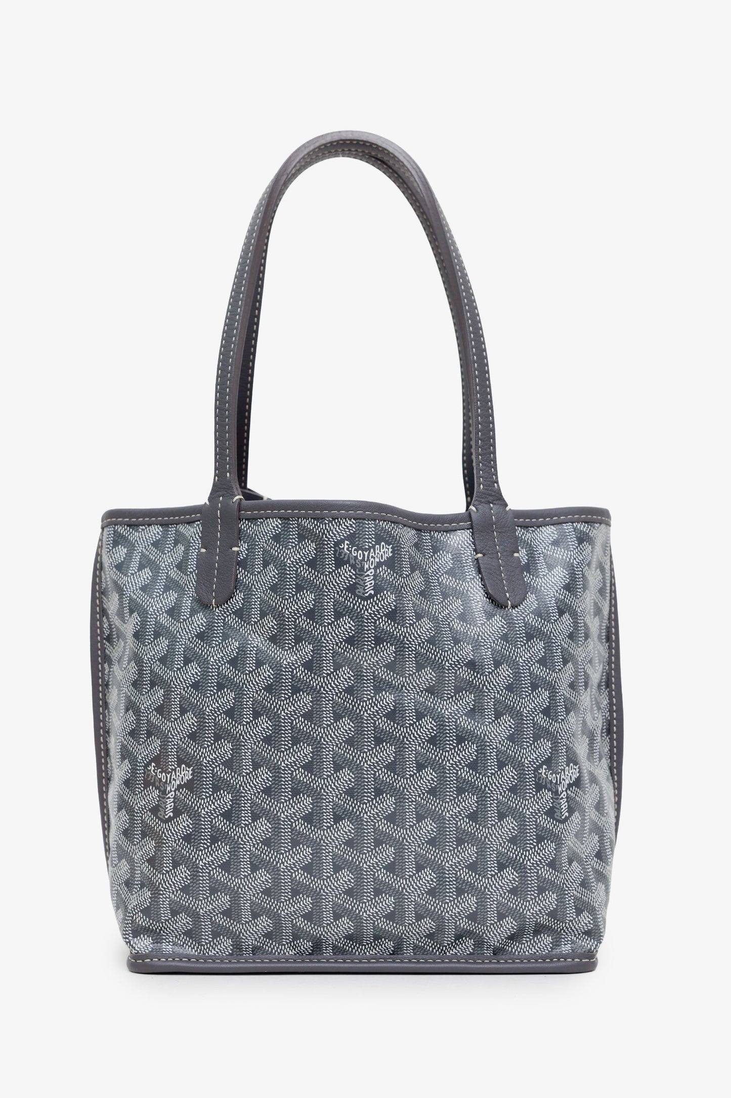 Goyard Grey Goyardine Coated Canvas Anjou Mini Tote Bag With Pouch
