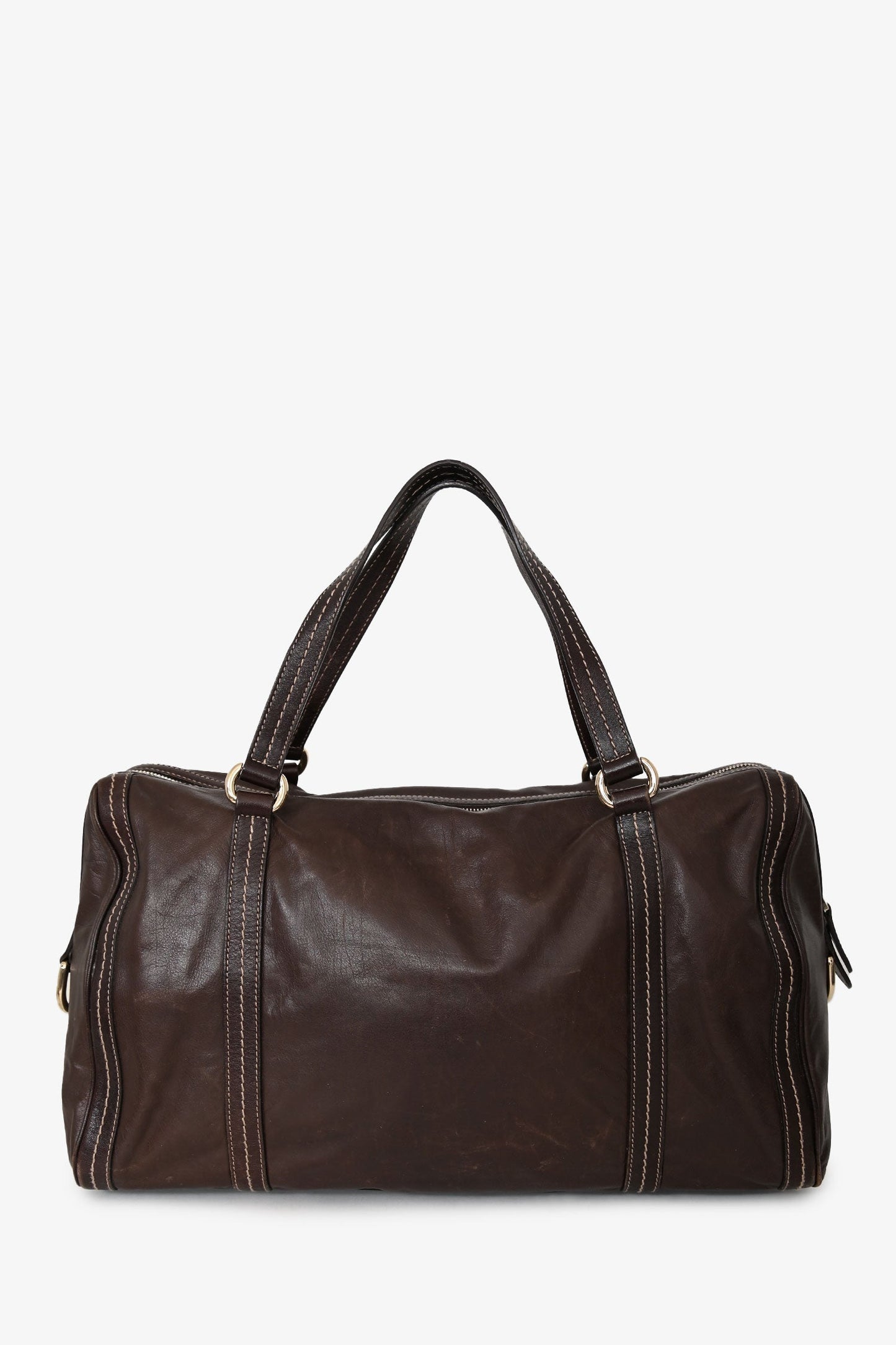 Gucci Brown Leather 'Duchessa' Medium Boston Bag