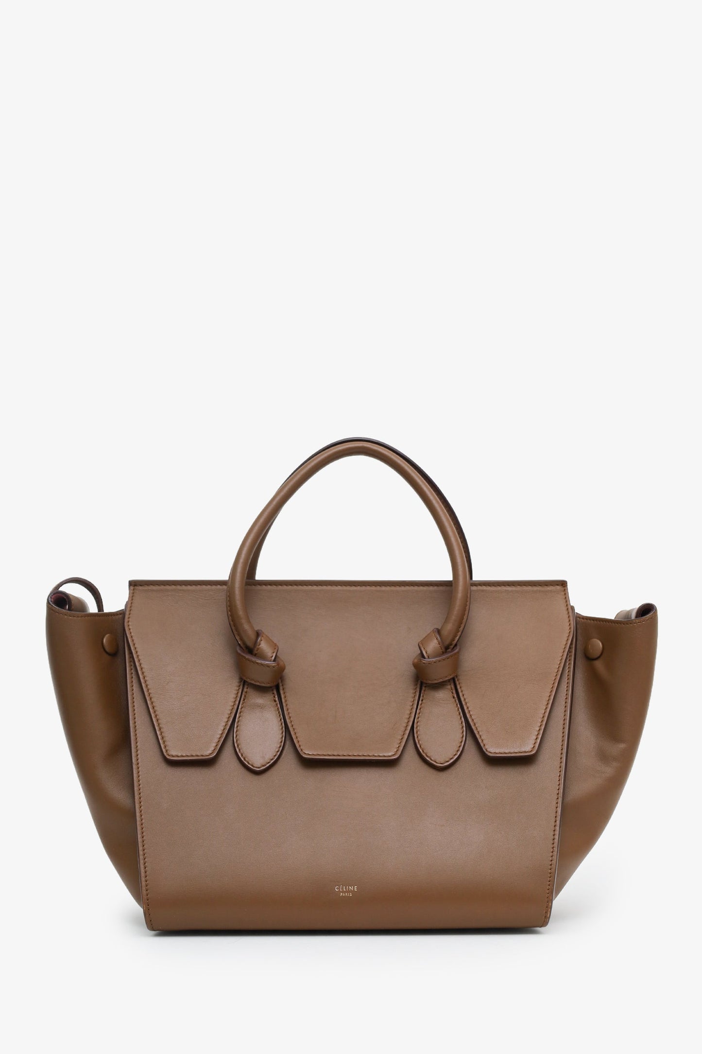 Celine Brown Calfskin Medium Tie Knot Tote Bag