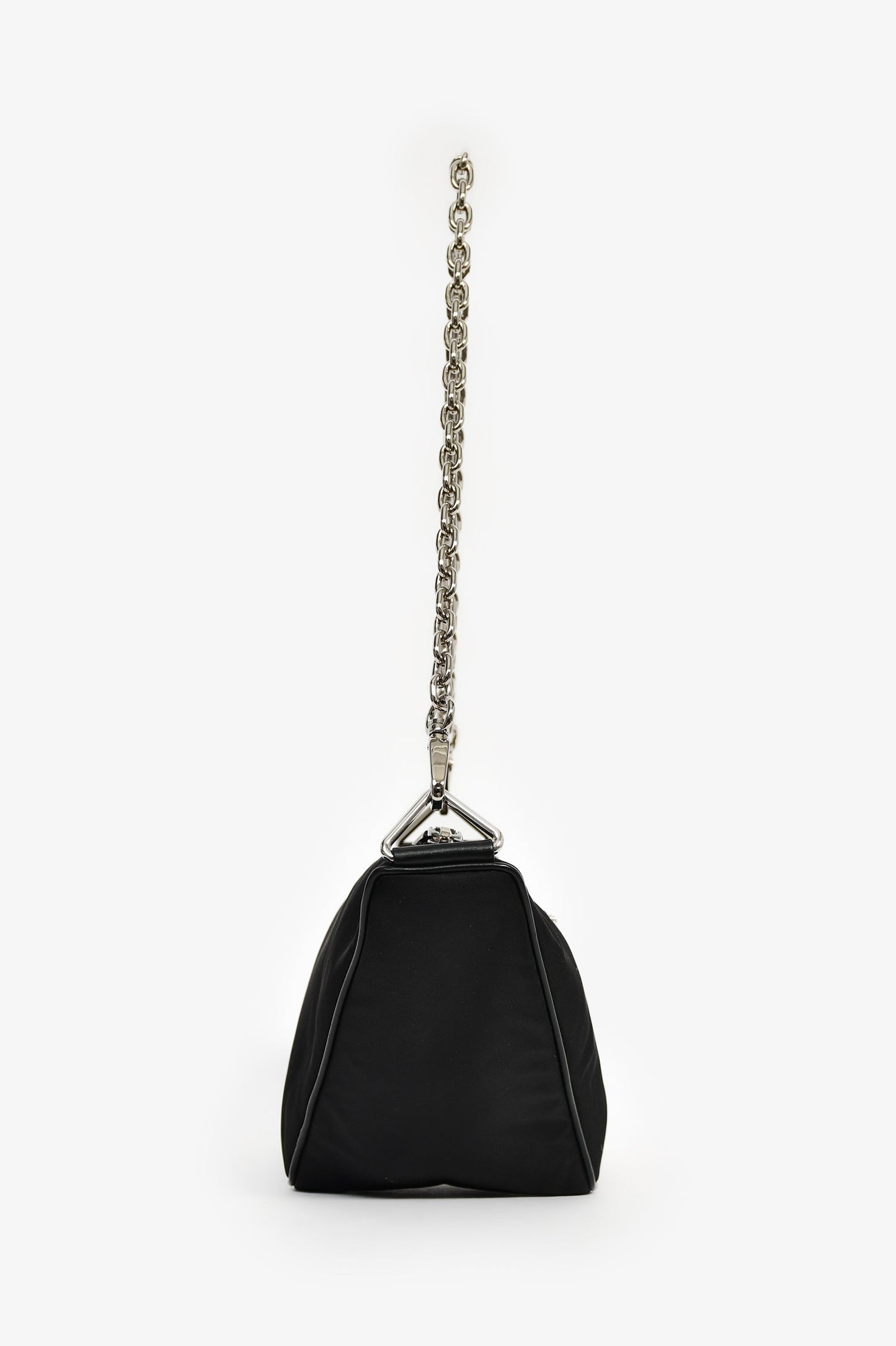 Prada Black Nylon 2005 Re-Edition Crossbody Triangle Shape