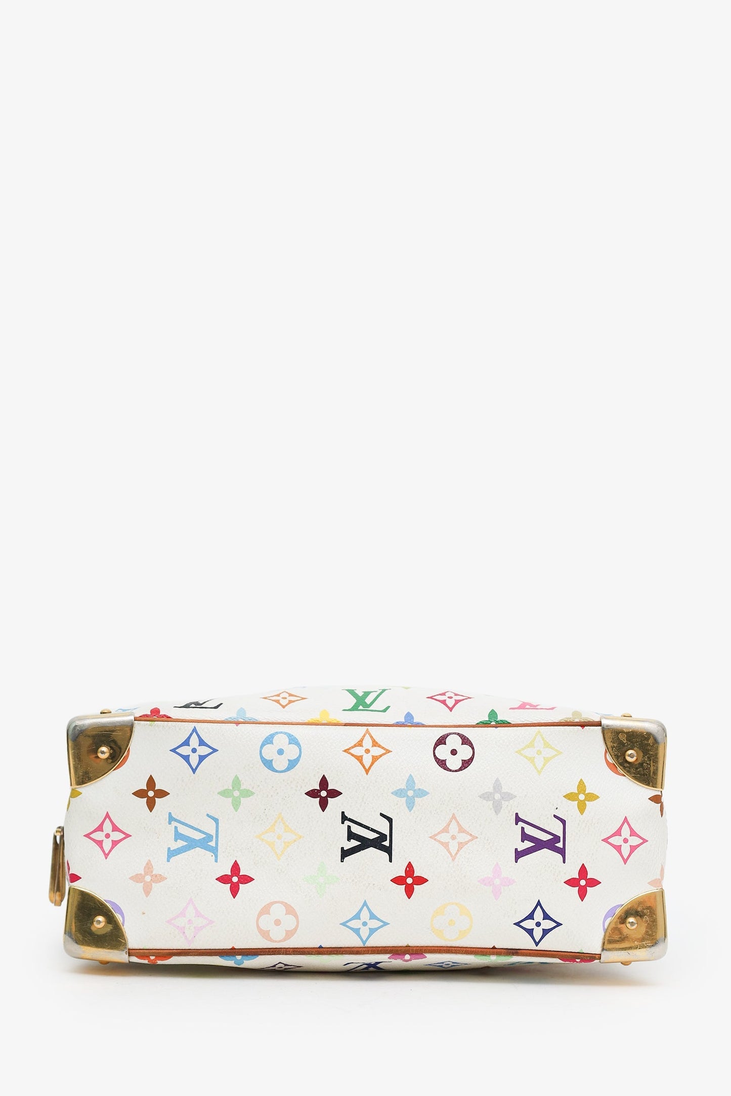 Louis Vuitton x Takashi Murakami White Multicolour Top Handle Bag