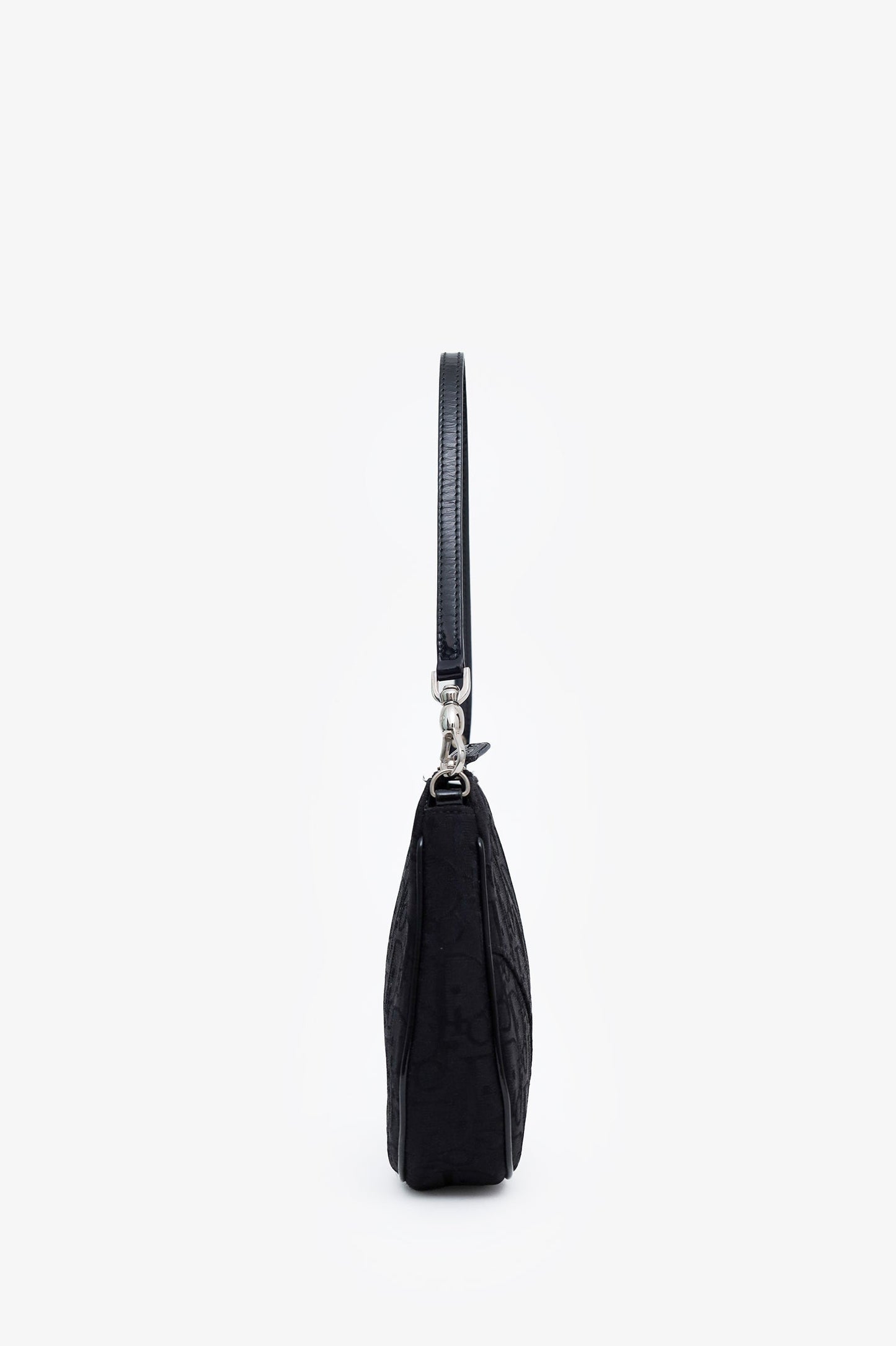 Christian Dior Black Oblique Canvas Mini Saddle Pochette
