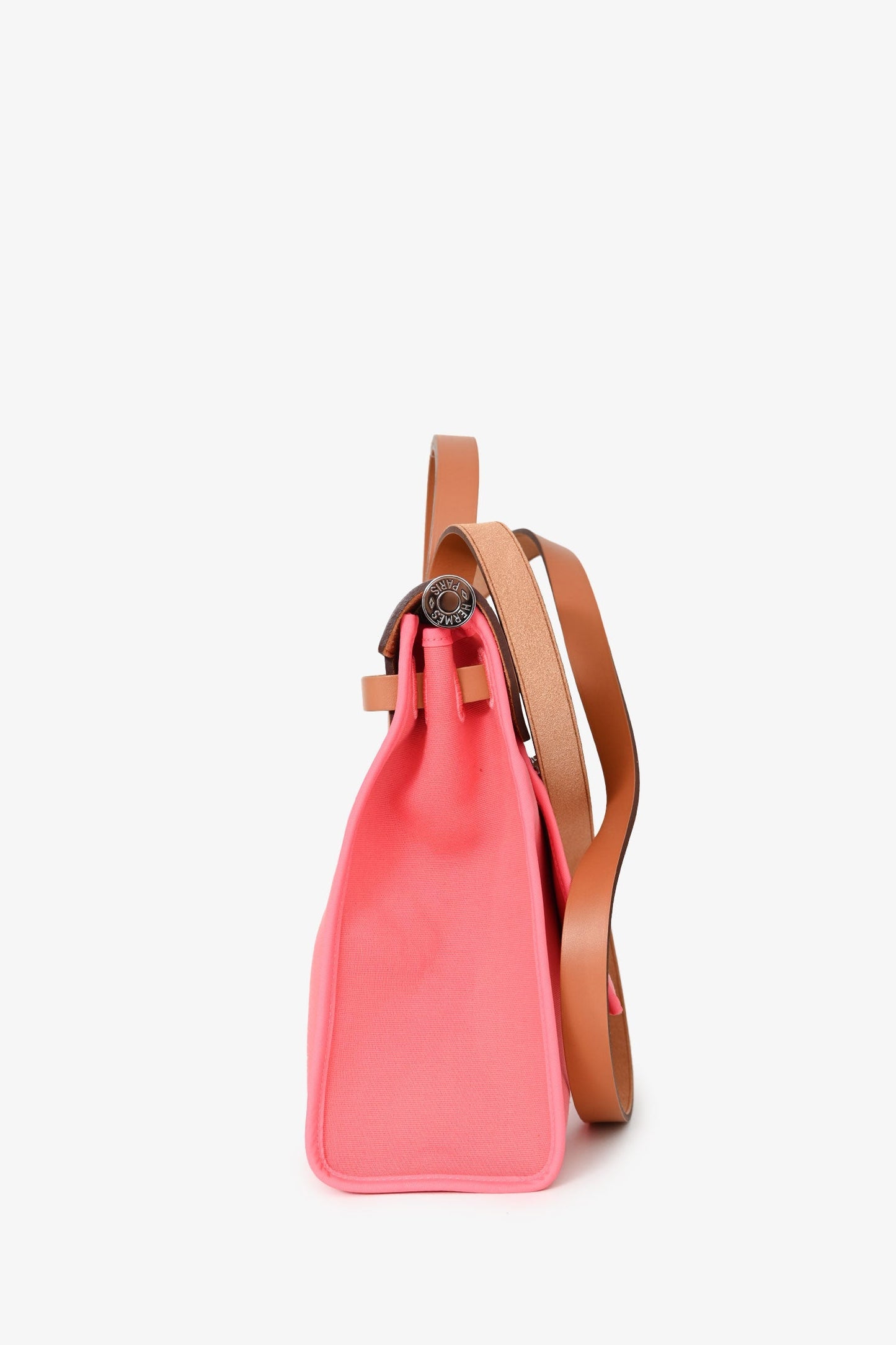 Hermès 2017 C Rose Pourpre Canvas Leather Herbag 31