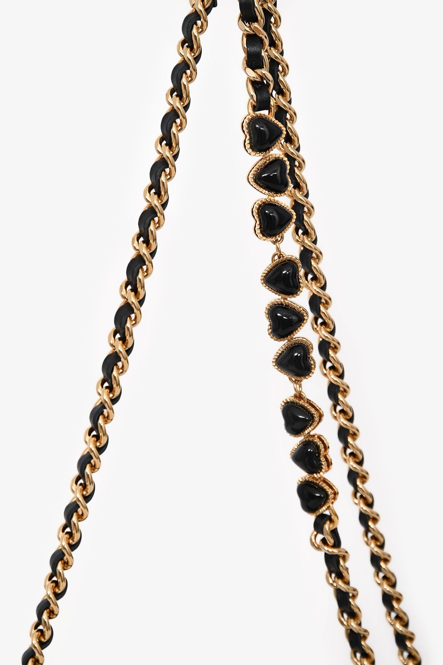 Chanel™ Black Quilted Lambskin Mini Hobo Shoulder Bag with Heart Chain GHW