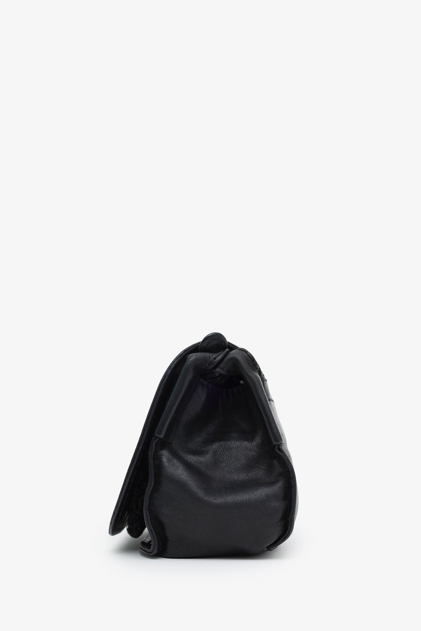 Chanel™ Black Quilted Leather Paris-Edinburgh Mini Highlander Messenger Bag